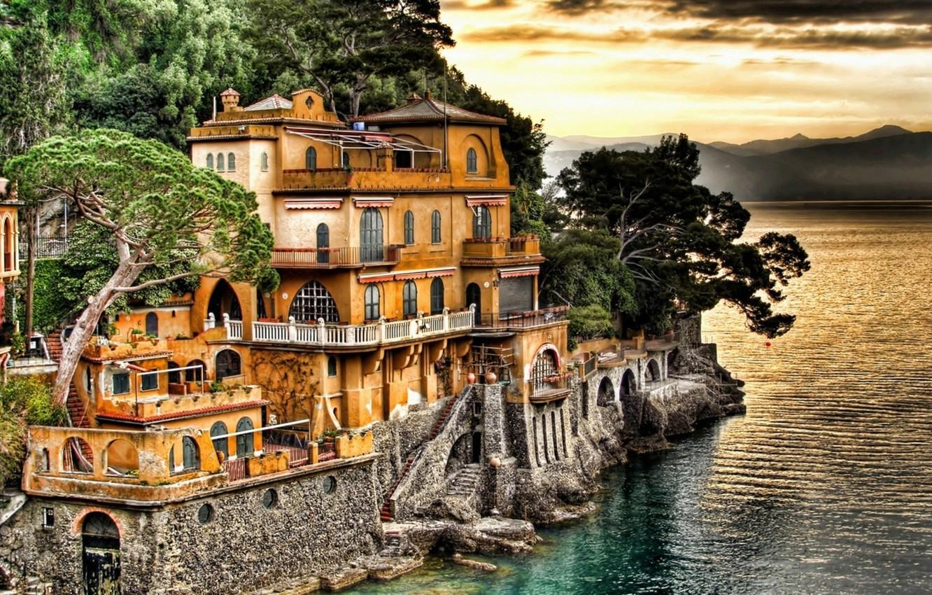 1332x850 Wallpaper coast, Italy, Portofino image for desktop, section пейзажи