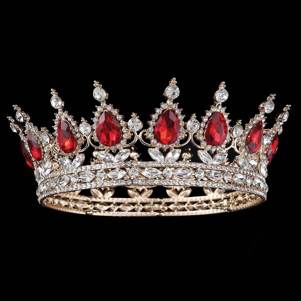 1200x1200 Download Medieval Red Crown Faux Jewels Wallpaper