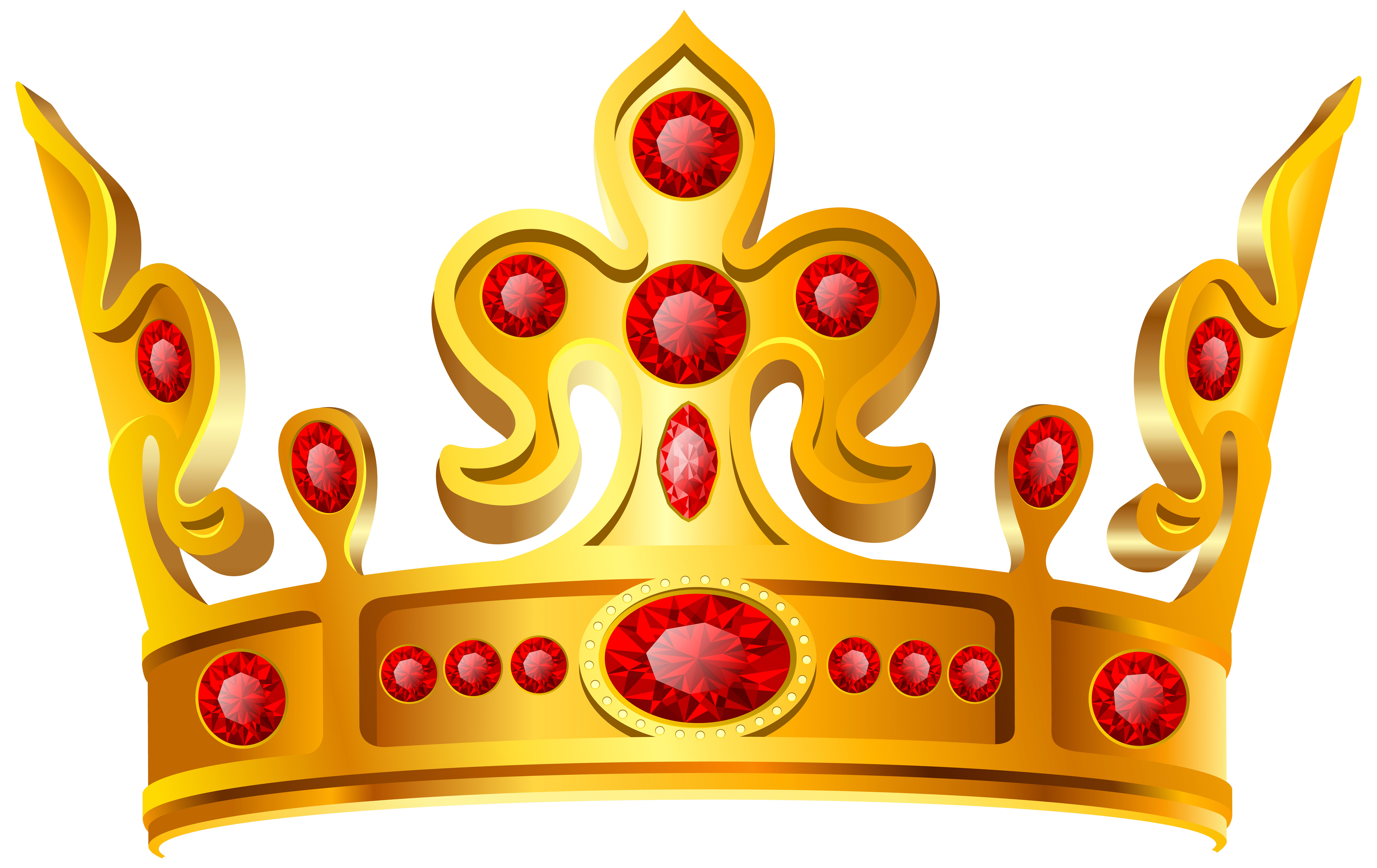 8000x5046 Gold Red Crown Transparent PNG Clip Art Image​-Quality Free Image and Transparent PNG Clipart