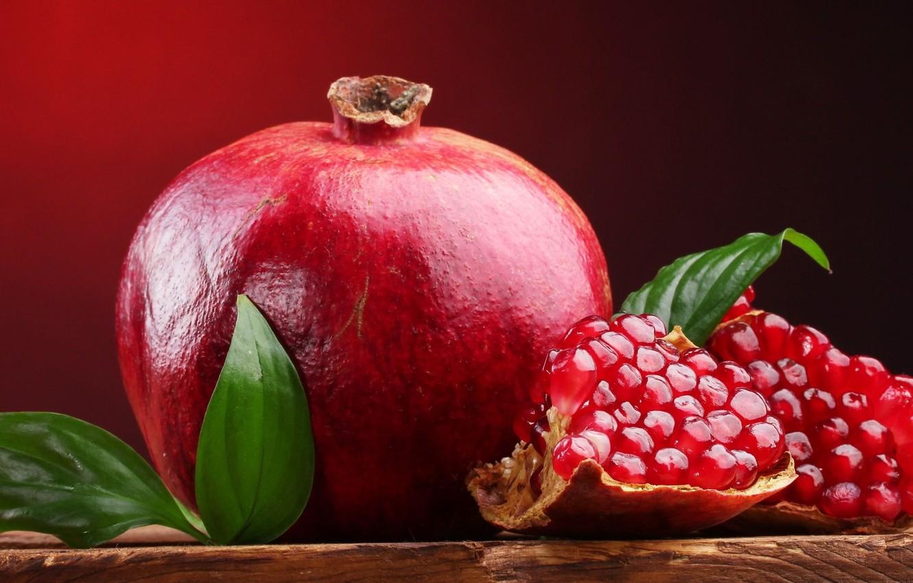 1332x850 Wallpaper leaves, red, widescreen, Wallpaper, food, fruit, wallpaper, leaf, widescreen, background, garnet, full screen, HD wallpaper, widescreen, fullscreen image for desktop, section еда