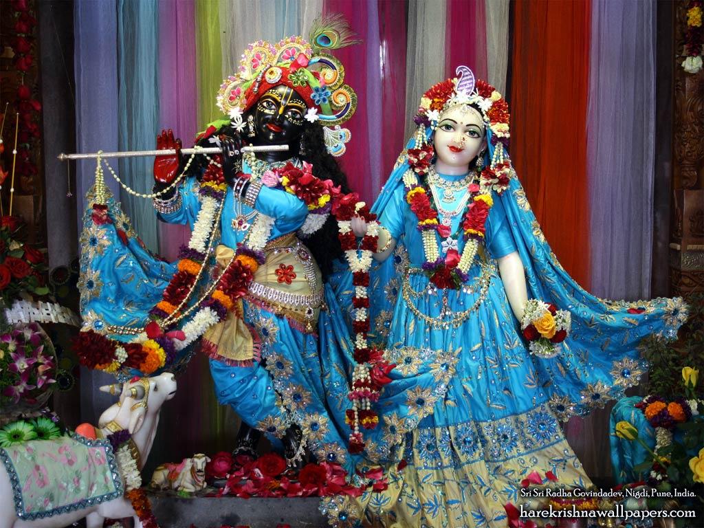 1024x768 Lord Krishna Iskcon Wallpaper