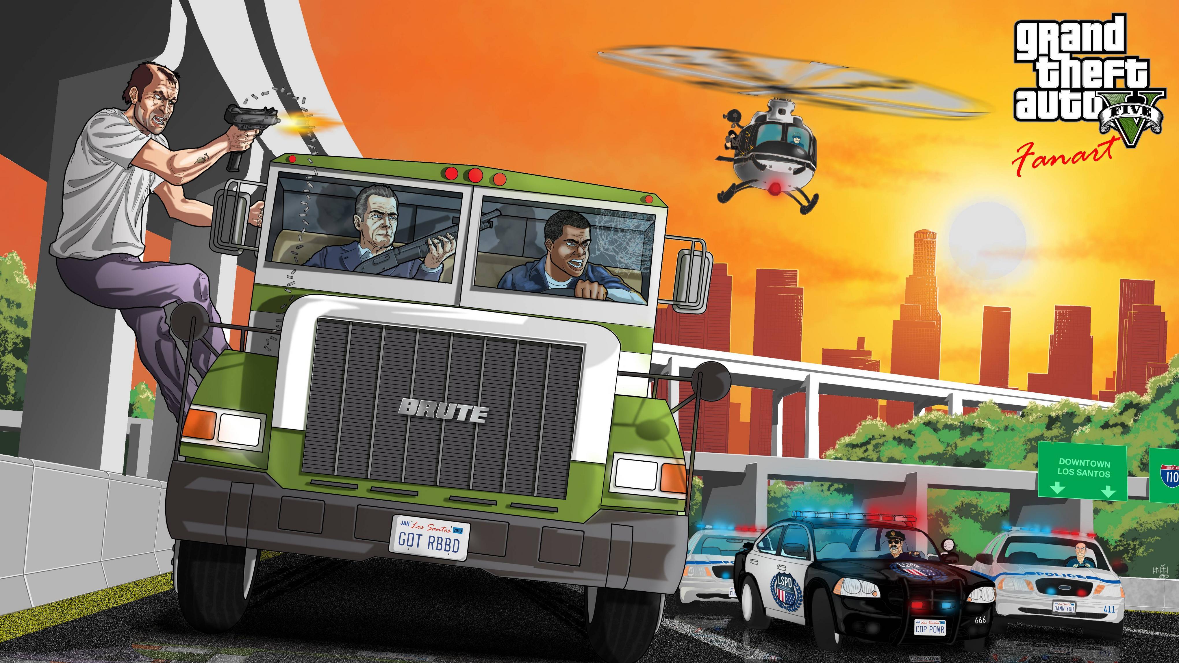 4080x2295 Gta 5 Fanart, HD Games, 4k Wallpaper, Image, Background, Photo and Picture