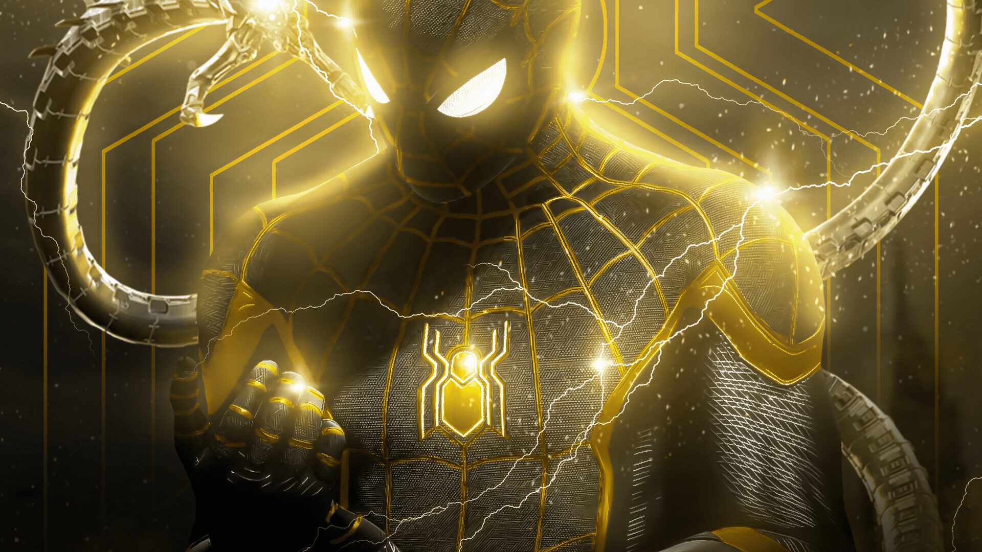 1920x1080 Golden Spider Man Wallpaper