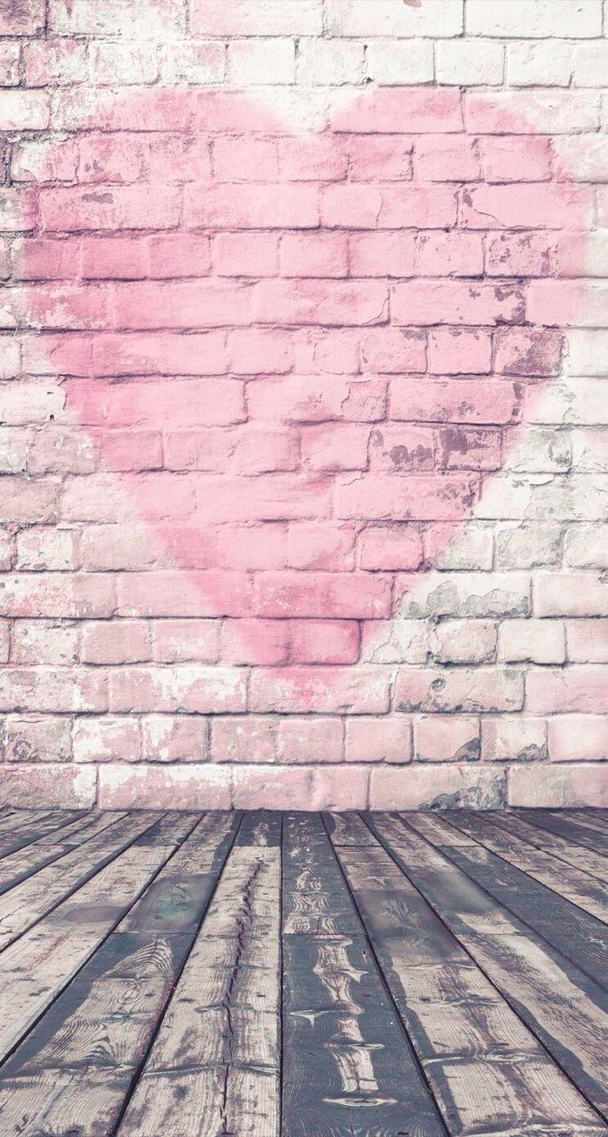 684x1280 Pink Brick Wallpaper