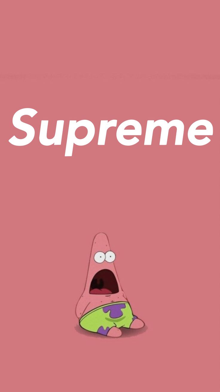 736x1308 Supreme X Patrick Star. Supreme iphone wallpaper, Spongebob wallpaper, Bape wallpaper iphone