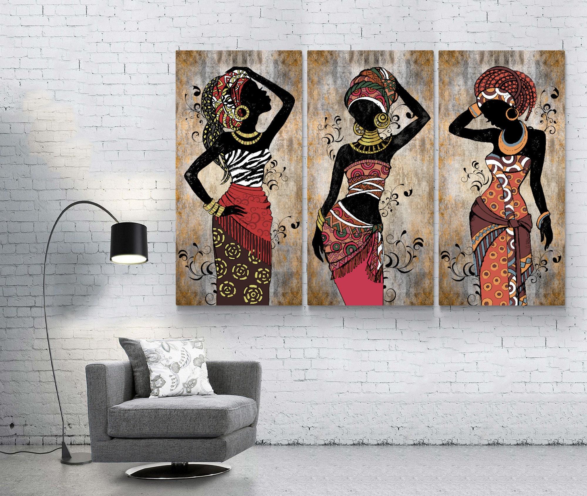2000x1692 African Women Art Decor African Girl Canvas Wall Art Ethnic