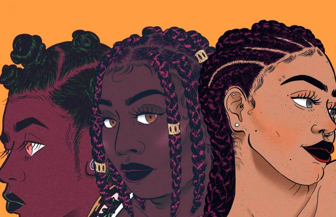 1152x744 Art Black Women Wallpaper