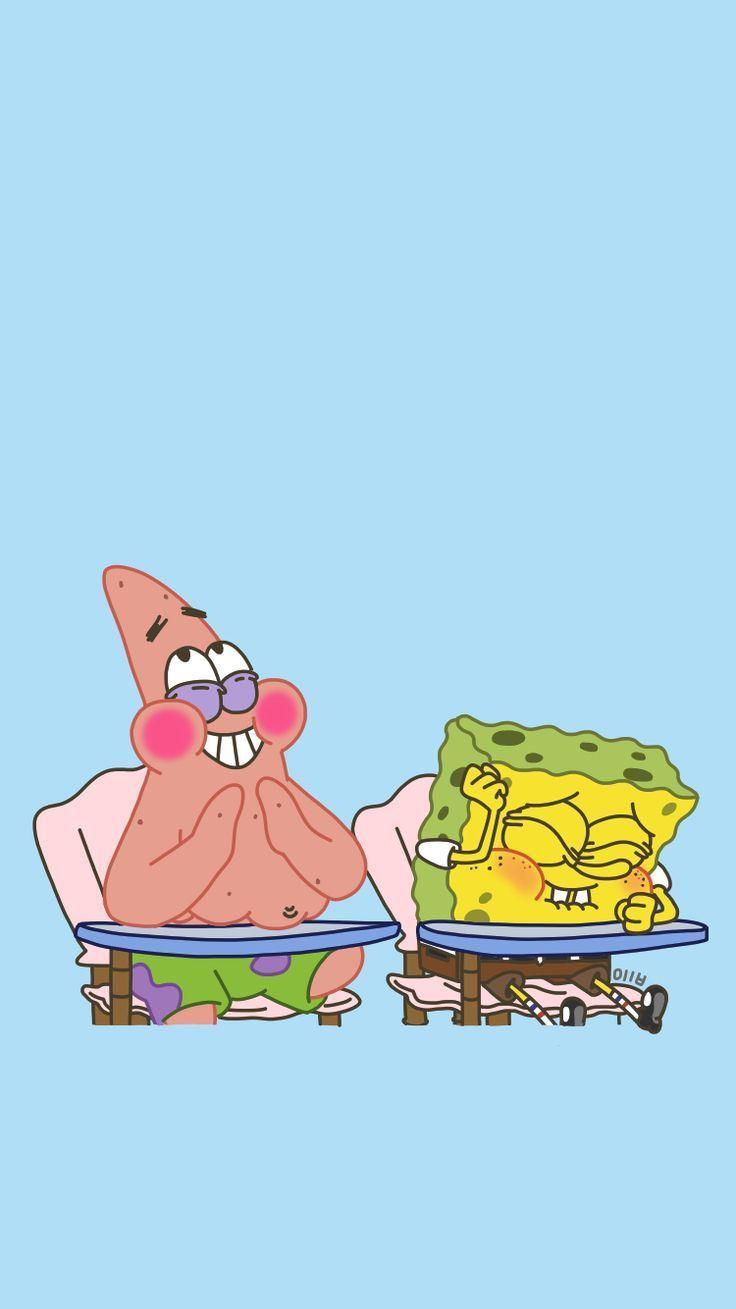 736x1309 Spongebob X Off White Wallpaper