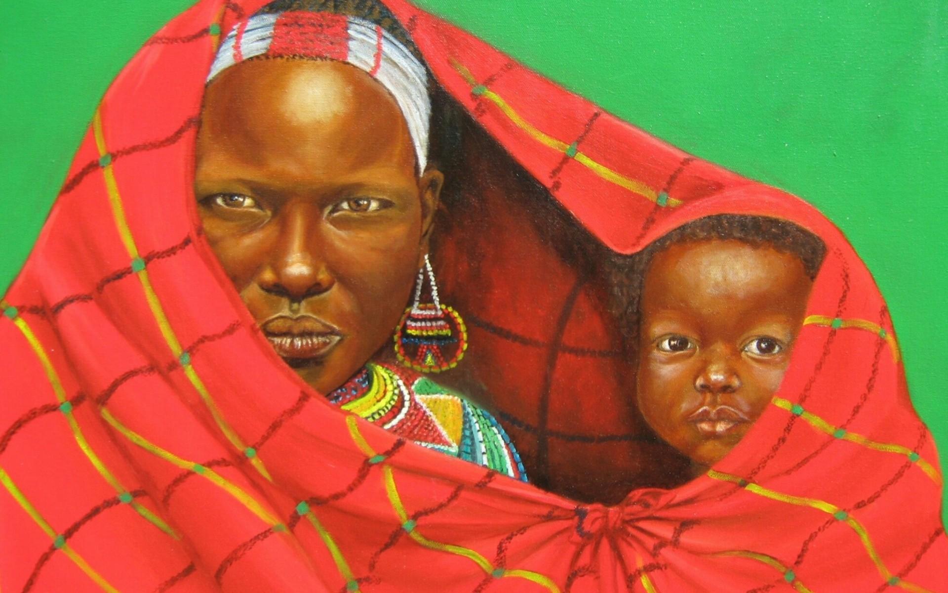 1920x1200 African Art Wallpaper