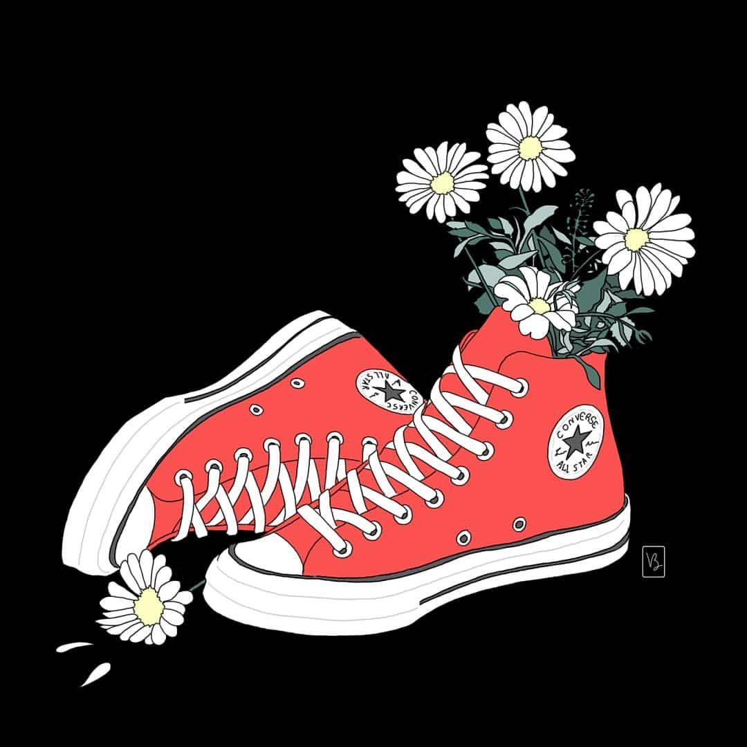 1080x1080 draw #drawing #sketch #sketching #dessin #illustration #art #converse #red #mydrawing #virginie_gini_b #illustratorsofinstagra. Art wallpaper, Shoe art, Sketches