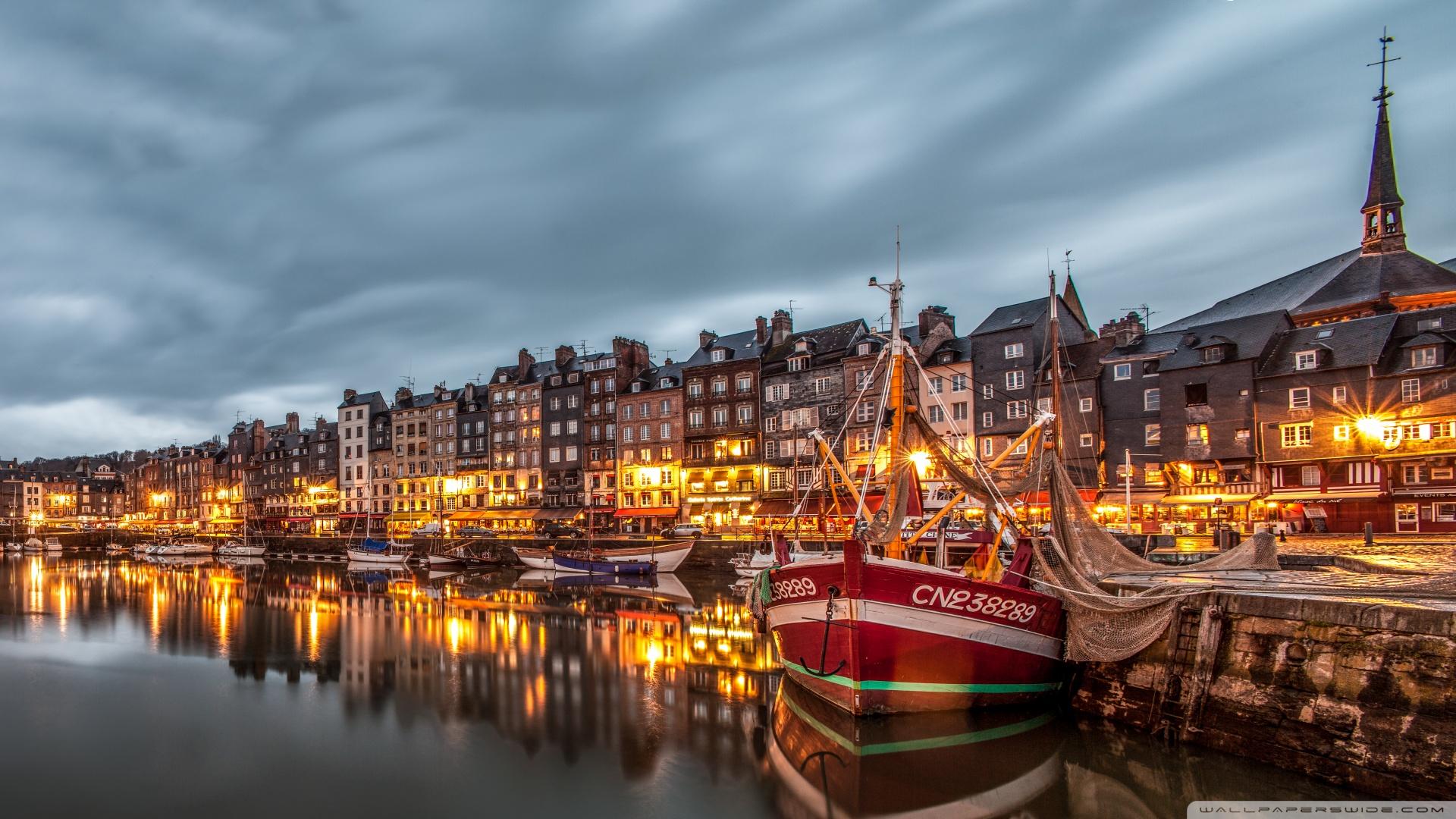 1920x1080 Honfleur Port, France, Europe Ultra HD Desktop Background Wallpaper for 4K UHD TV : Widescreen & UltraWide Desktop & Laptop : Multi Display, Dual Monitor : Tablet