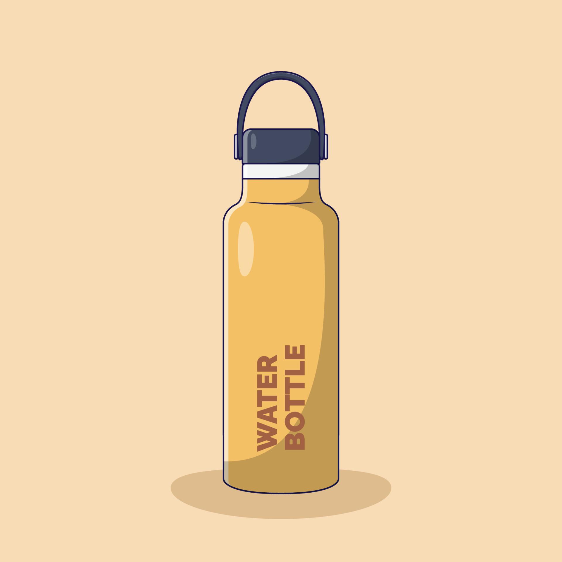 1920x1920 Water Bottle Vector Icon Illustration. Sport Water Container Vector. Flat Cartoon Style Suitable for Web Landing Page, Banner, Flyer, Sticker, Wallpaper, Background