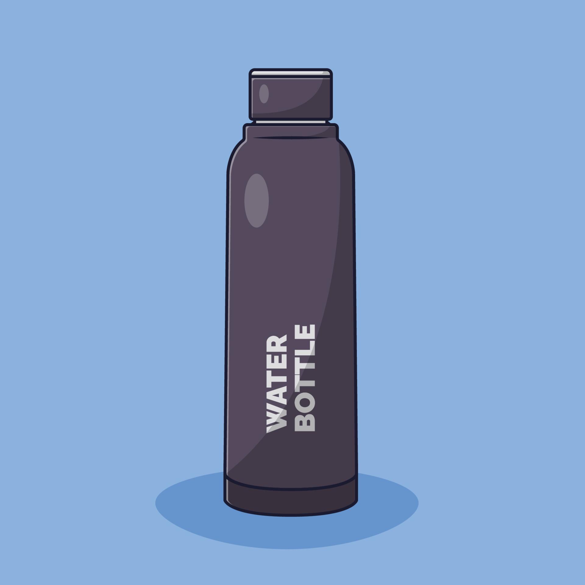 1920x1920 Water Bottle Vector Icon Illustration. Sport Water Container Vector. Flat Cartoon Style Suitable for Web Landing Page, Banner, Flyer, Sticker, Wallpaper, Background