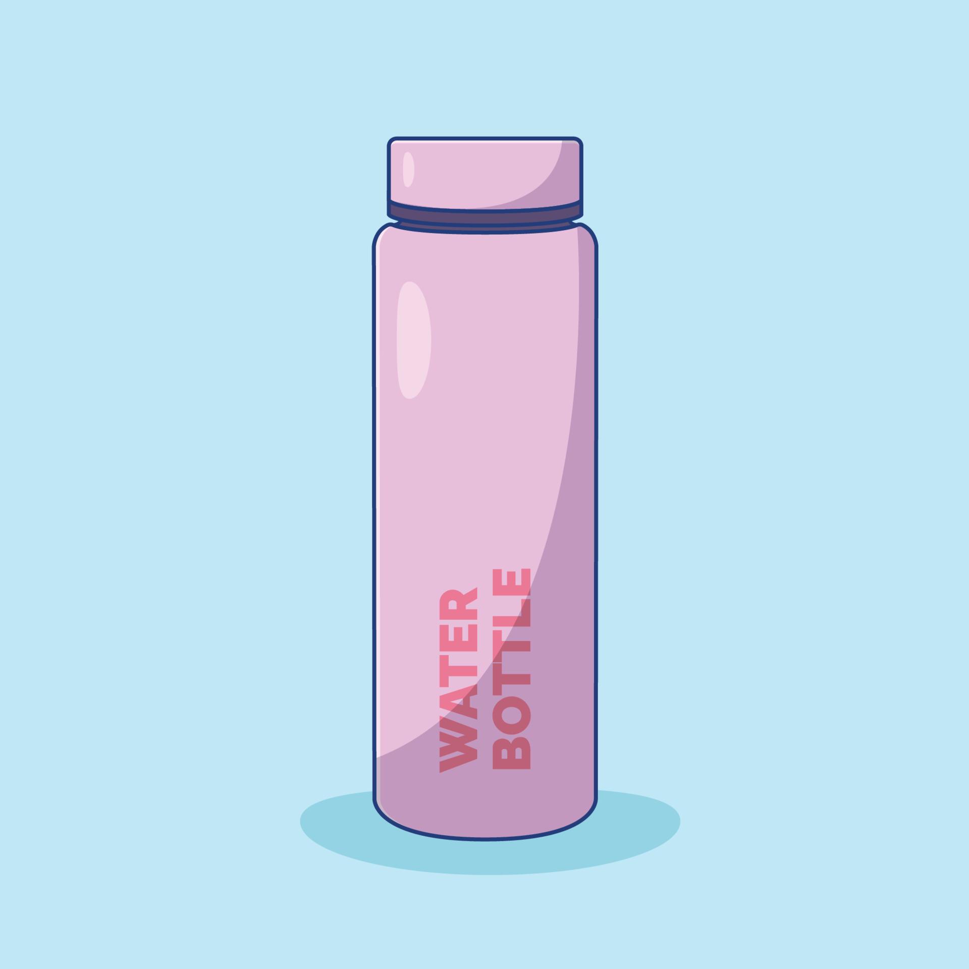 1920x1920 Water Bottle Vector Icon Illustration. Sport Water Container Vector. Flat Cartoon Style Suitable for Web Landing Page, Banner, Flyer, Sticker, Wallpaper, Background