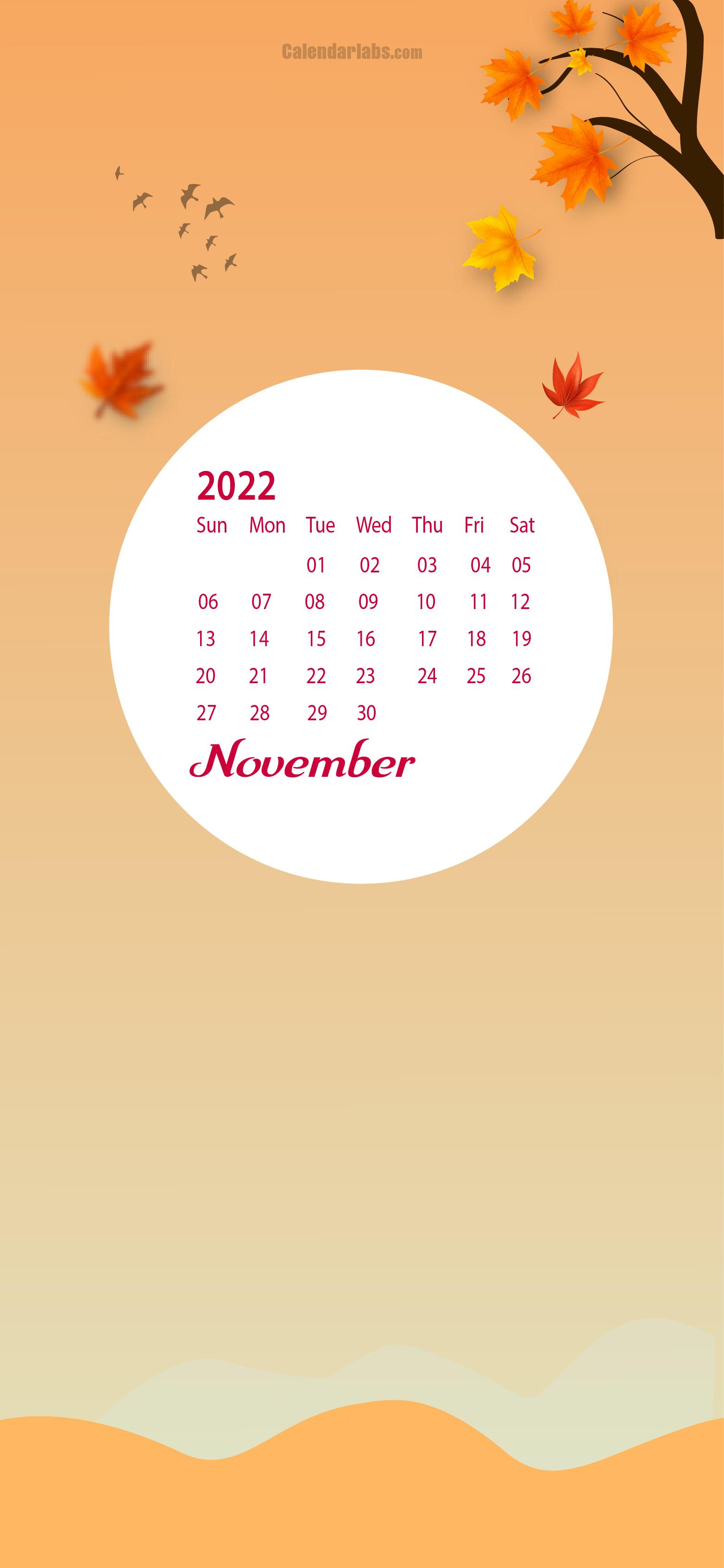 November 2022 Calendar Wallpapers - Top Free November 2022 Calendar  Backgrounds - WallpaperAccess