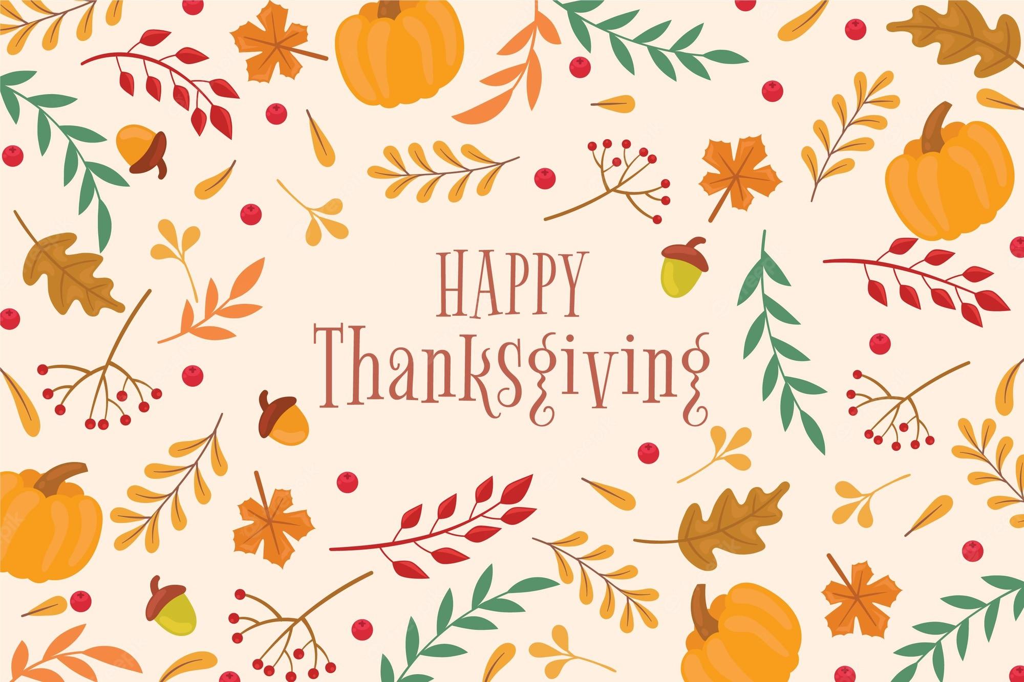 2000x1333 Premium Vector. Thanksgiving day wallpaper design