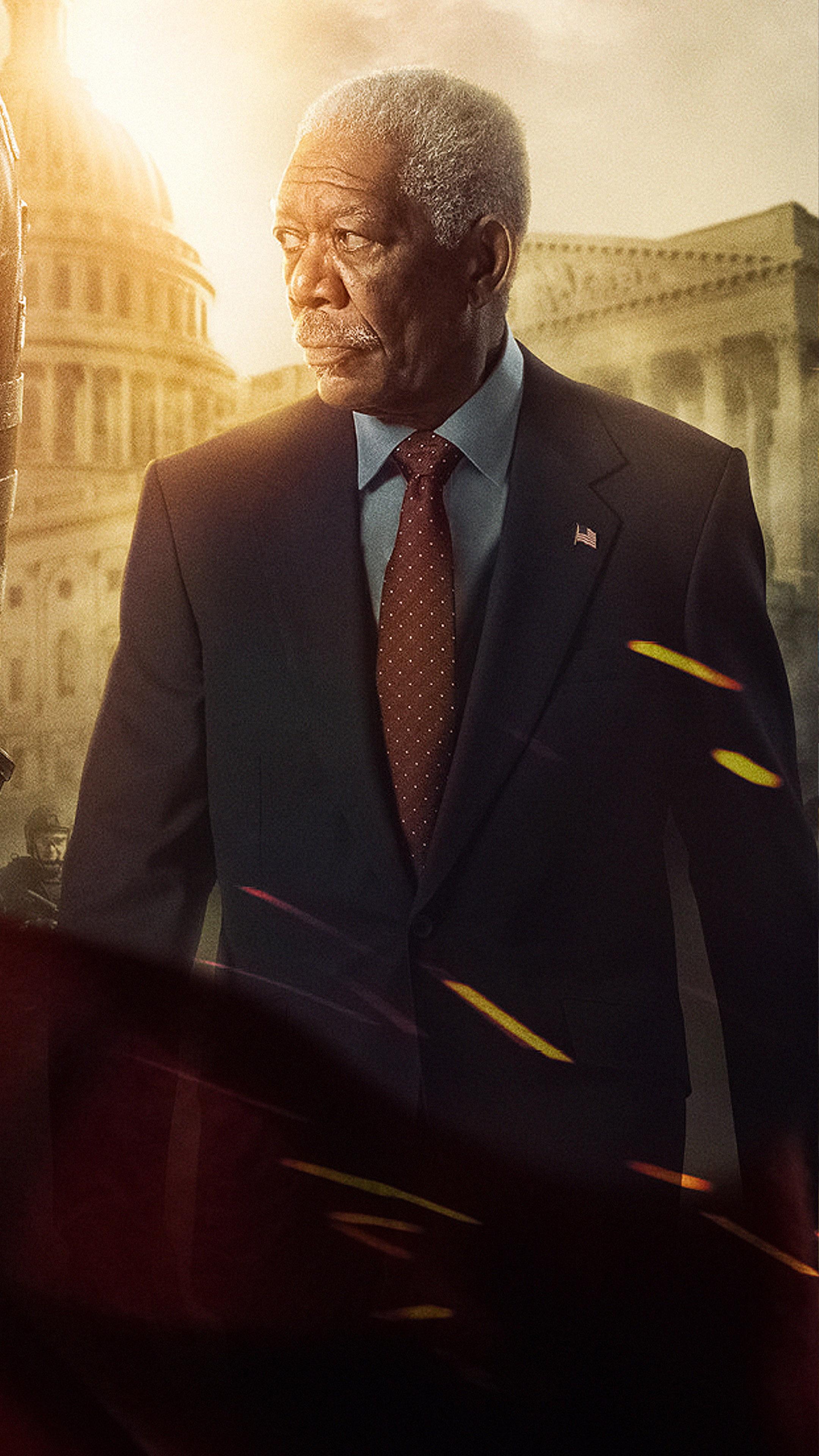 2160x3840 Morgan Freeman In Angel Has Fallen 2019 4K Ultra HD Mobile Wallpaper