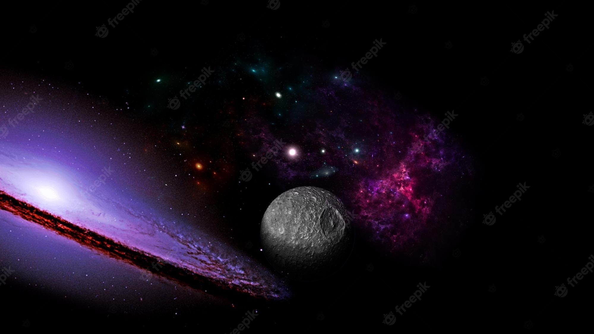 2000x1125 Premium Photo. Black hole planets and galaxy science fiction wallpaper beauty of deep space billions of galaxy