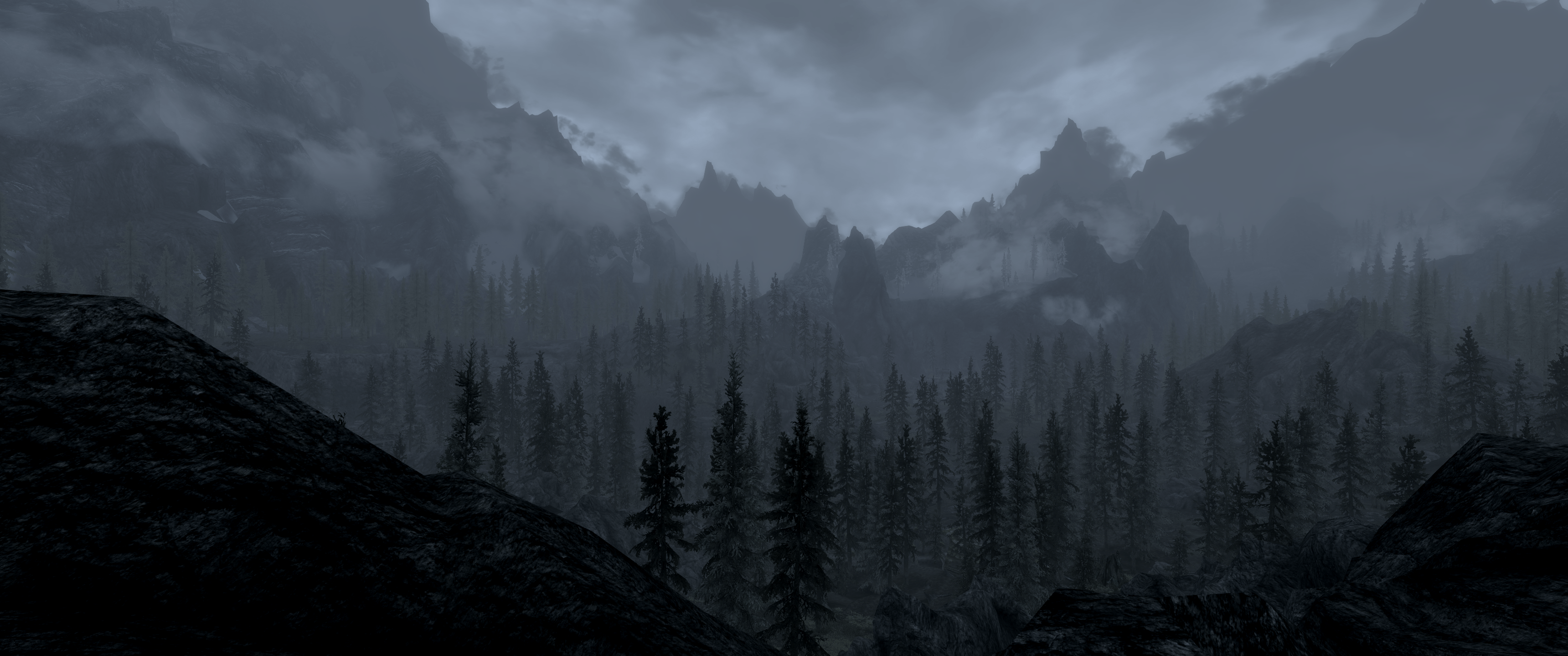 3440x1440 Pinewood Forest Wallpaper 3440x1440 at Skyrim Nexus and Community