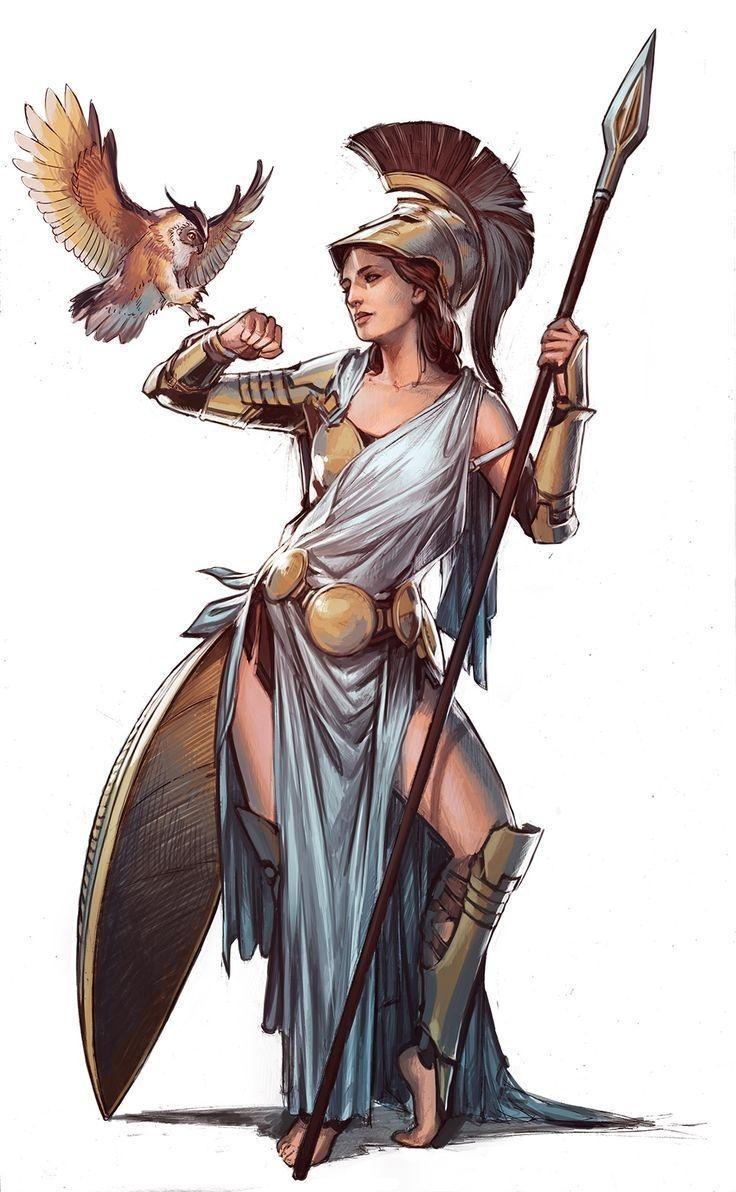 736x1192 Athena Greek Goddess Wallpaper