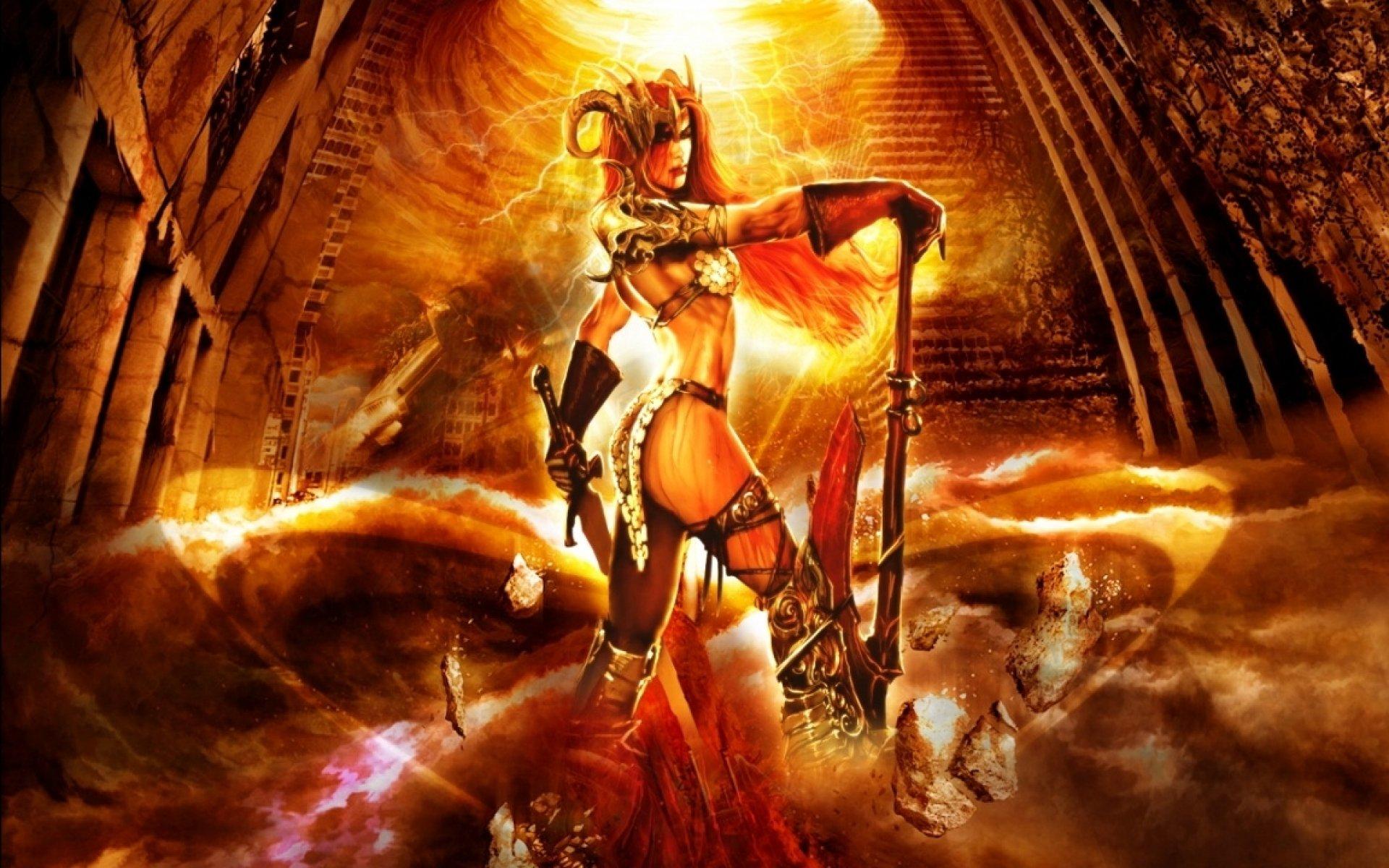 1920x1200 gods, Fantasy, Warrior, Art, Artwork Wallpaper HD / Desktop and Mobile Background