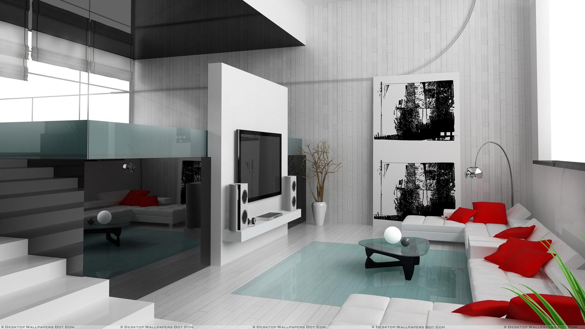 1920x1080 Black And White Home Theater Room Wallpaper