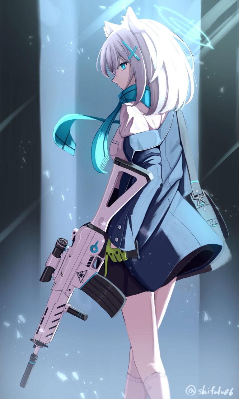 768x1284 Hd Wallpaper Anime, Cat Girl, Blue Archive
