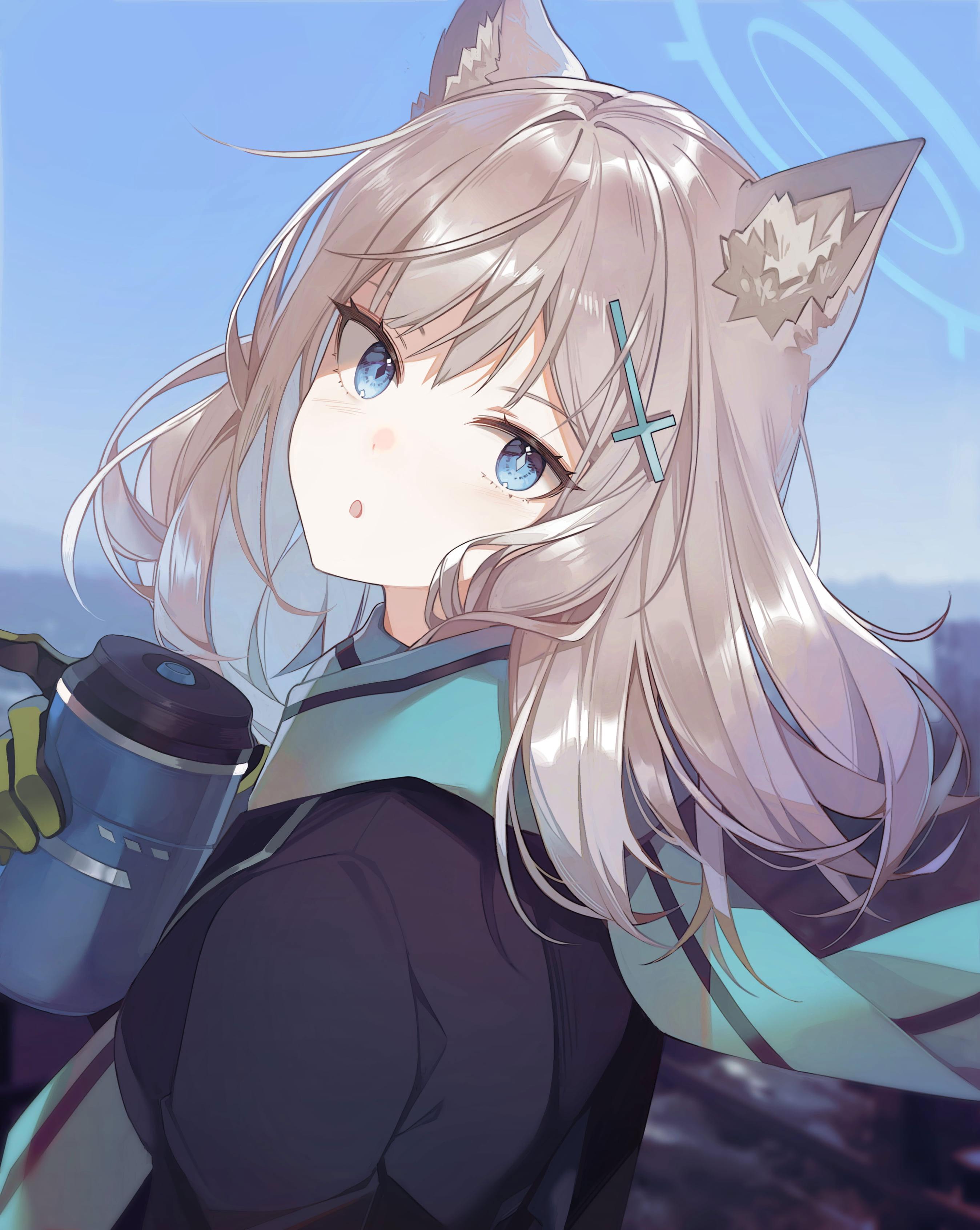 2696x3384 Wallpaper Blue Archive Anime, Cat Girl