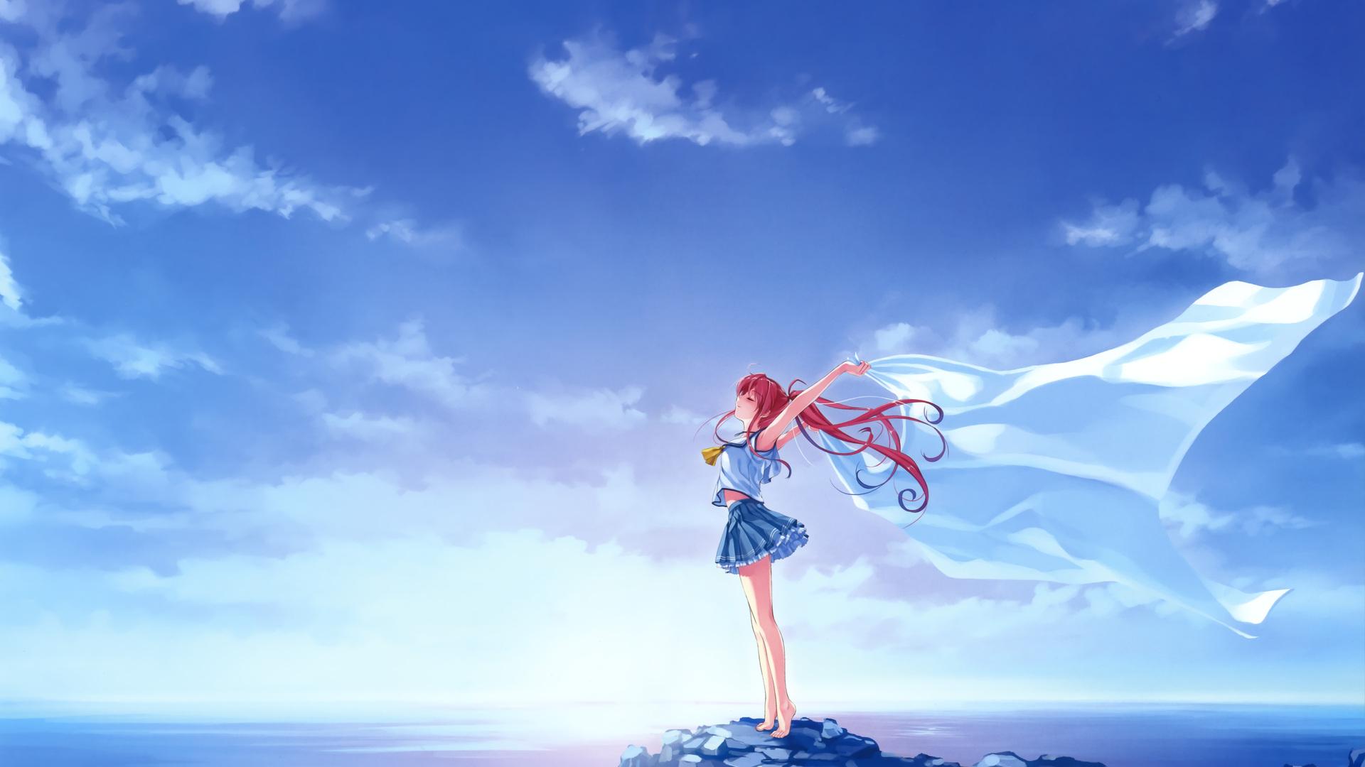 1920x1080 Deep Blue Sky And Pure White Wings Laptop Full HD 1080P HD 4k Wallpaper, Image, Background, Photo and Picture