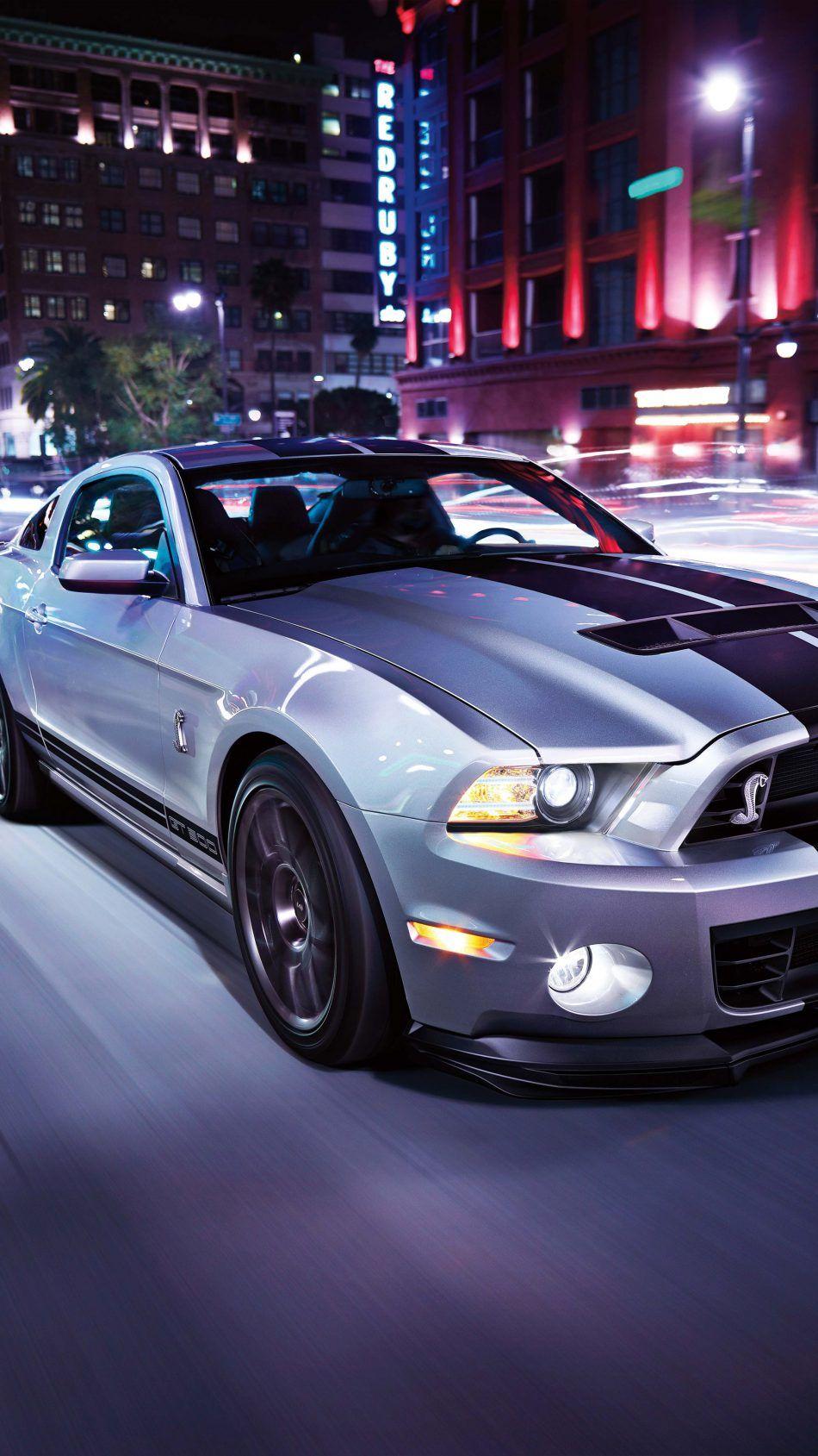 950x1689 Ford Mustang Night Street 4K Ultra HD Mobile Wallpaper
