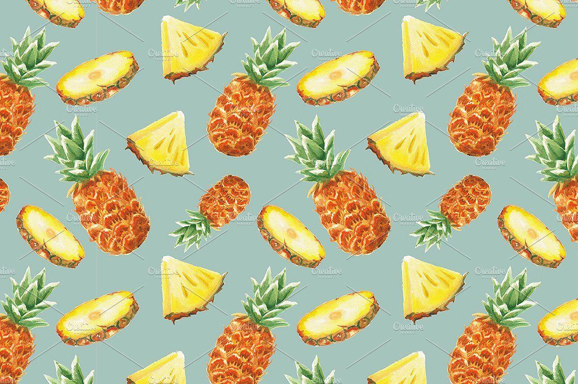 1160x772 Watercolor pineapple illustration. Pineapple illustration, Watercolor pineapple, Pineapple background