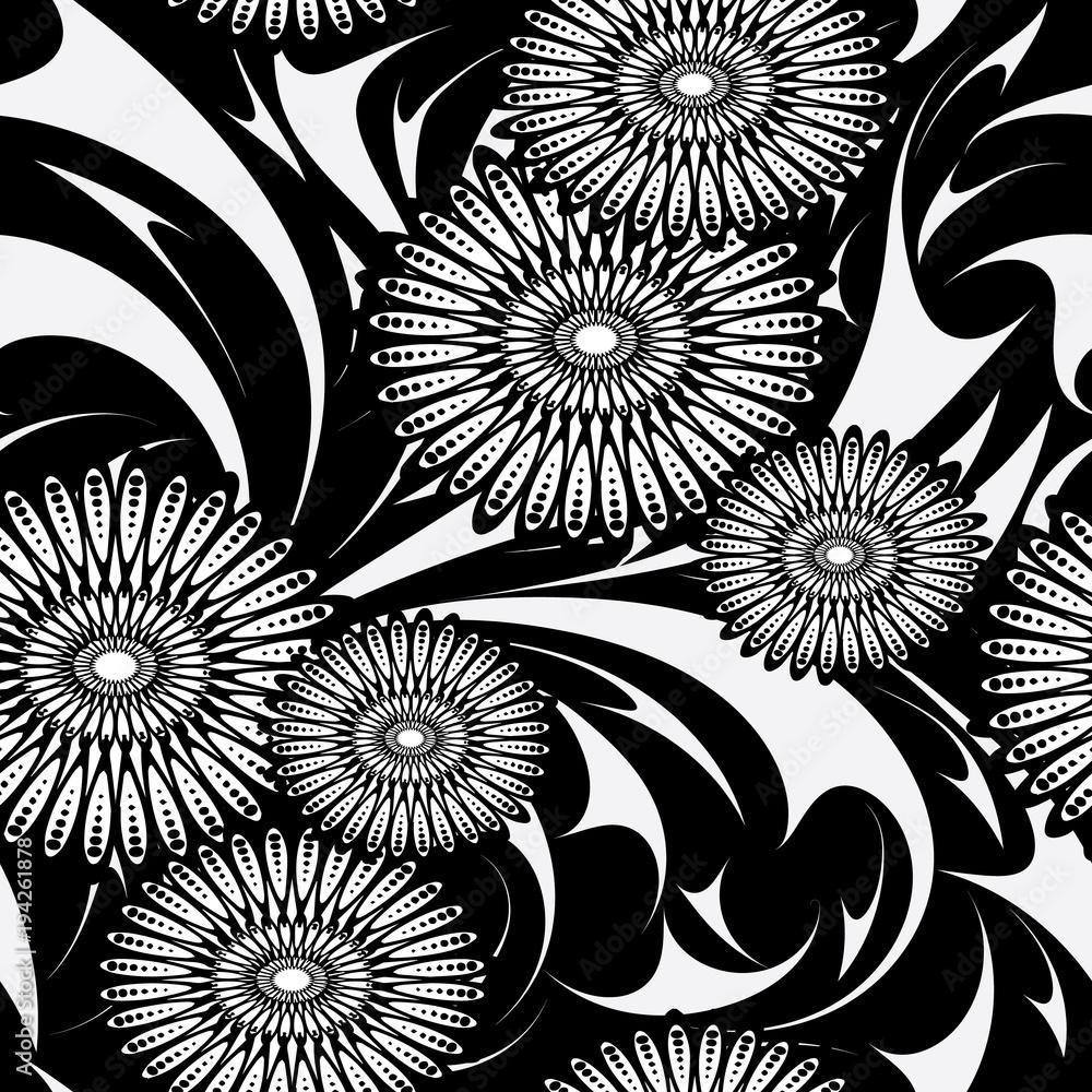 Black and White Abstract Floral Wallpapers Top Free Black and White