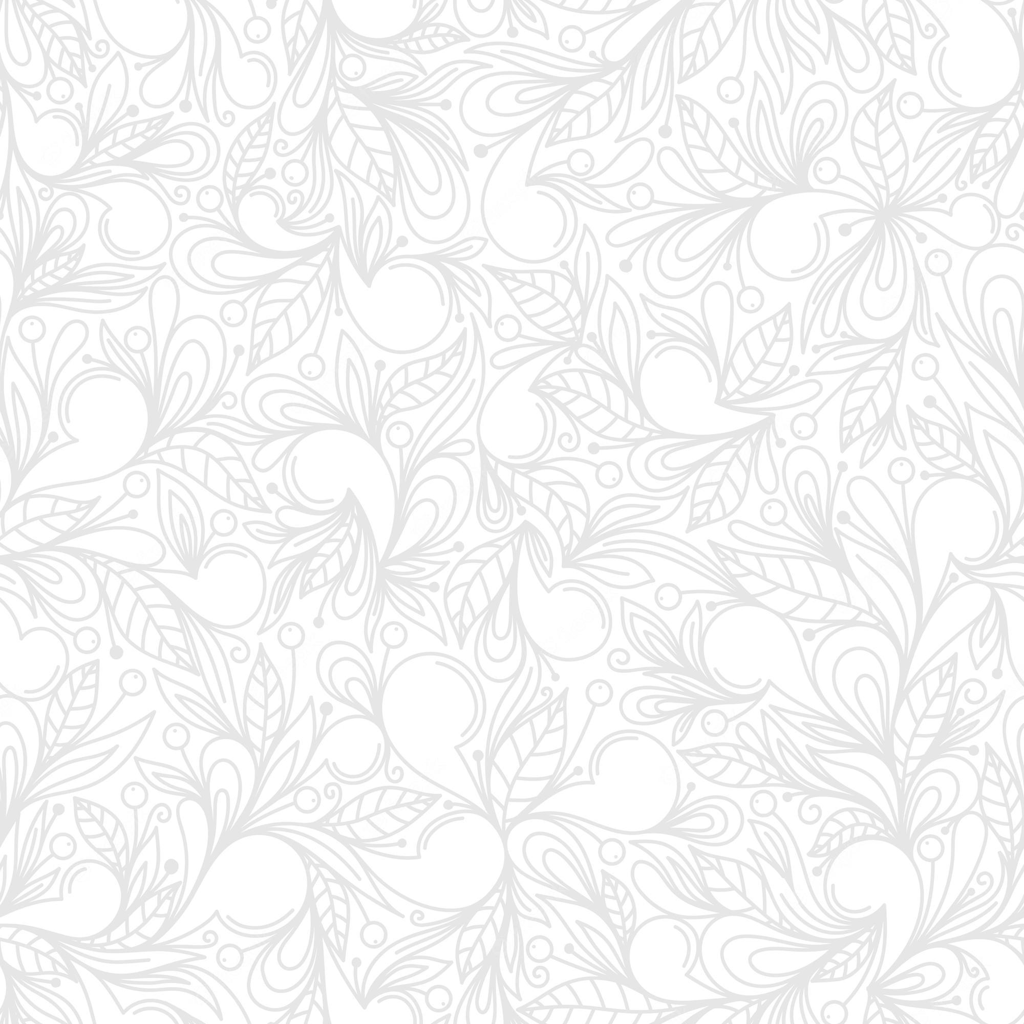 2000x2000 Premium Vector. Grey and white abstract floral vector background