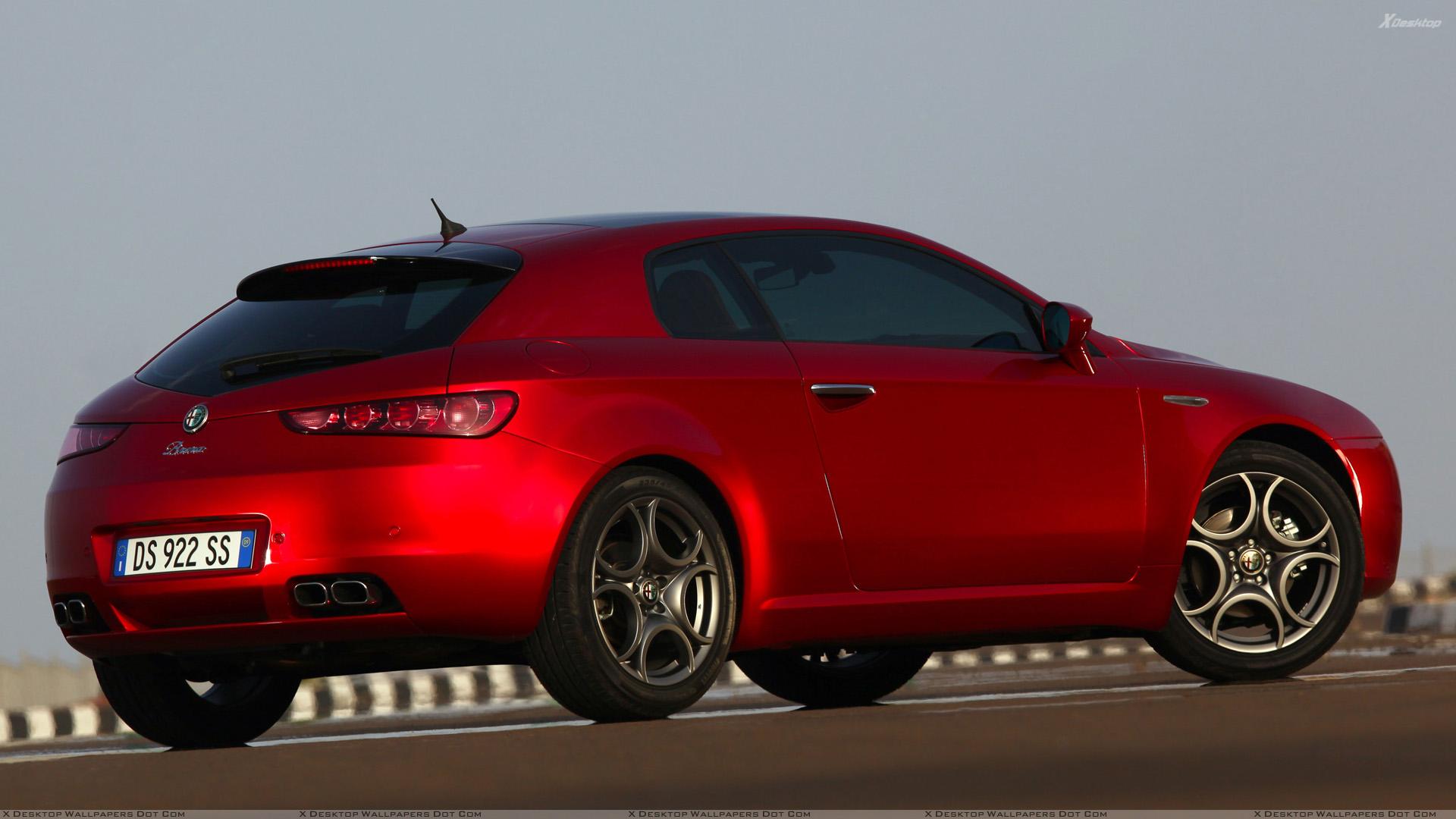 1920x1080 Side Pose of 2009 Alfa Romeo Brera In Red Wallpaper