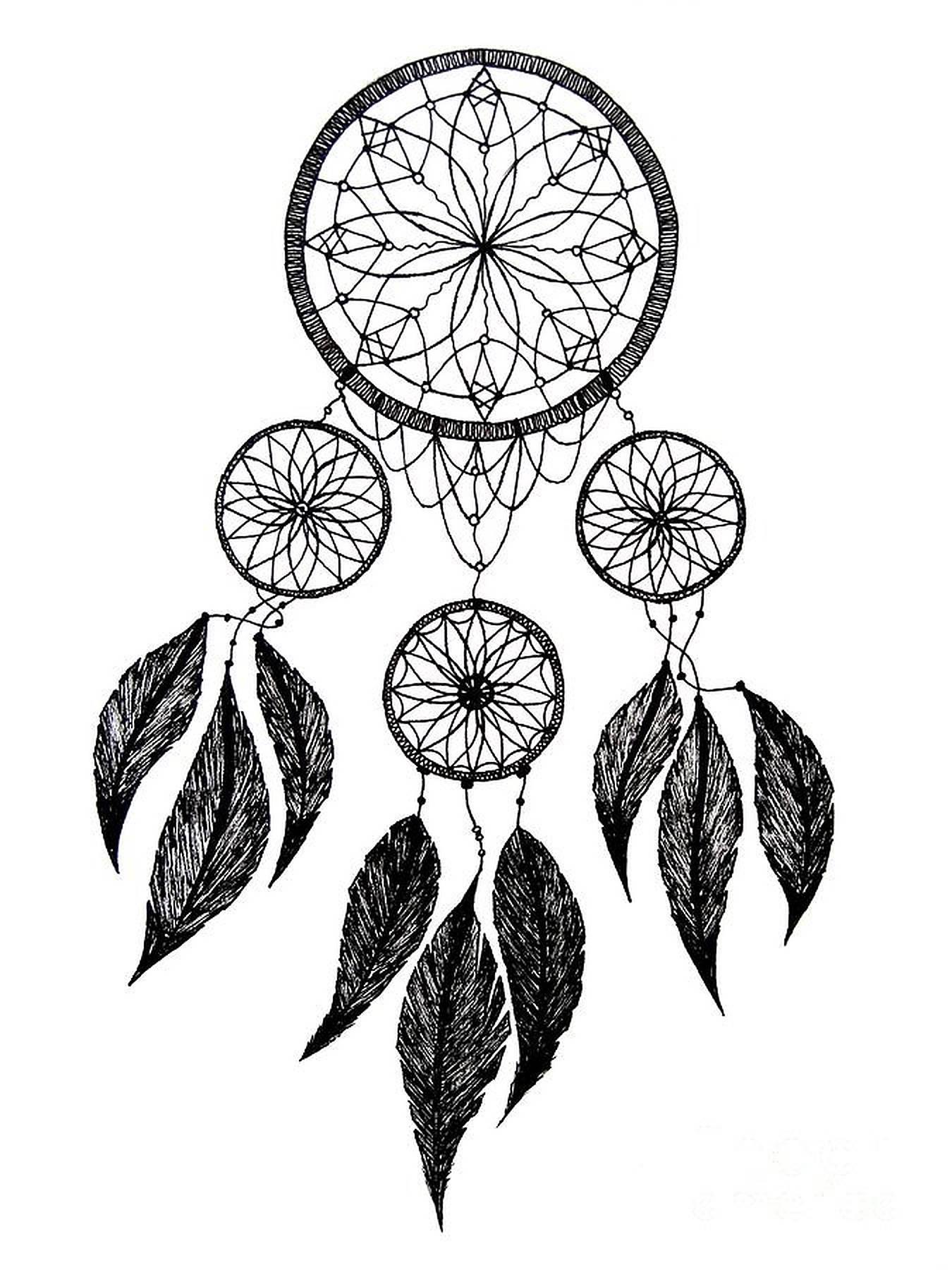 1350x1800 Download Black Dream Catcher Wallpaper