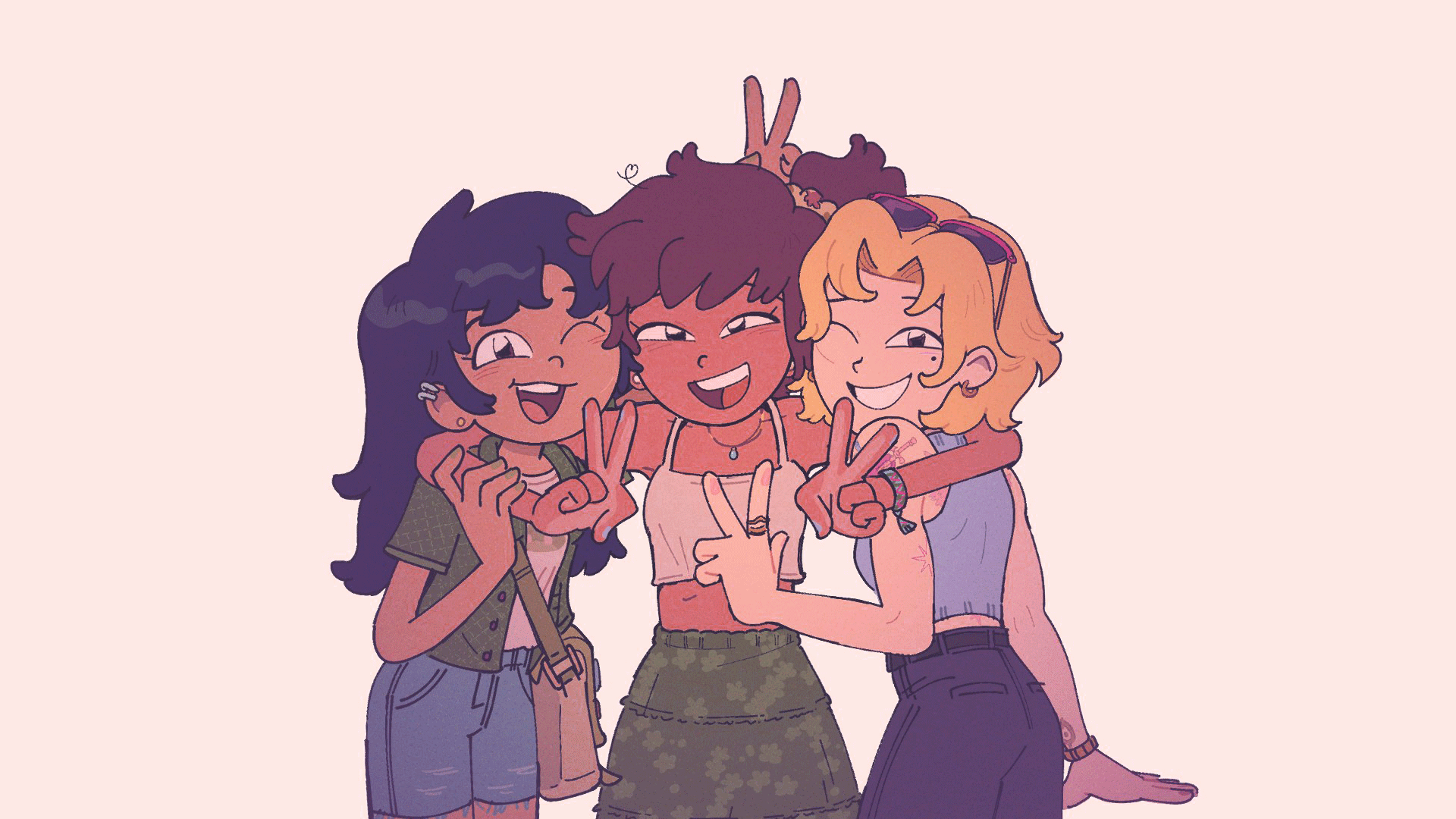 1920x1080 Amphibia Trio: Marcy, Sasha & Anne HD Wallpaper Delightx1080