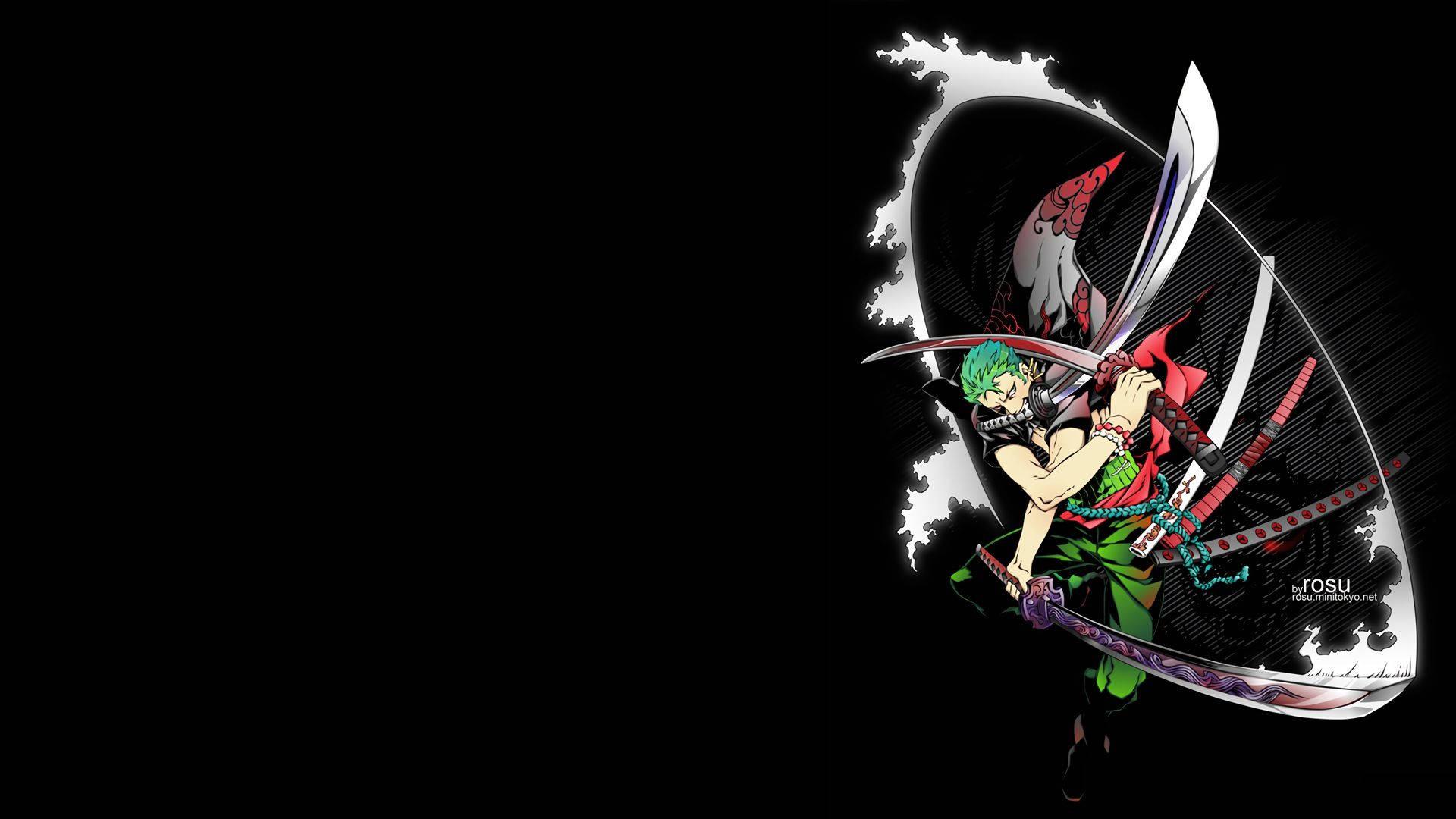 1920x1080 Download Roronoa Zoro In A Portal Wallpaper