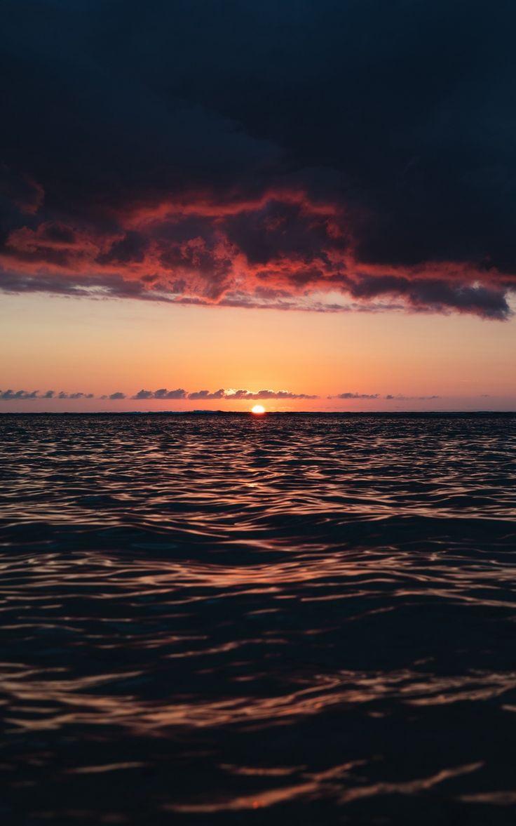 736x1177 Wallpaper sunset dark waves island france reunion horizon clouds sea sky. Landscape wallpaper, Ocean wallpaper, Sunset wallpaper