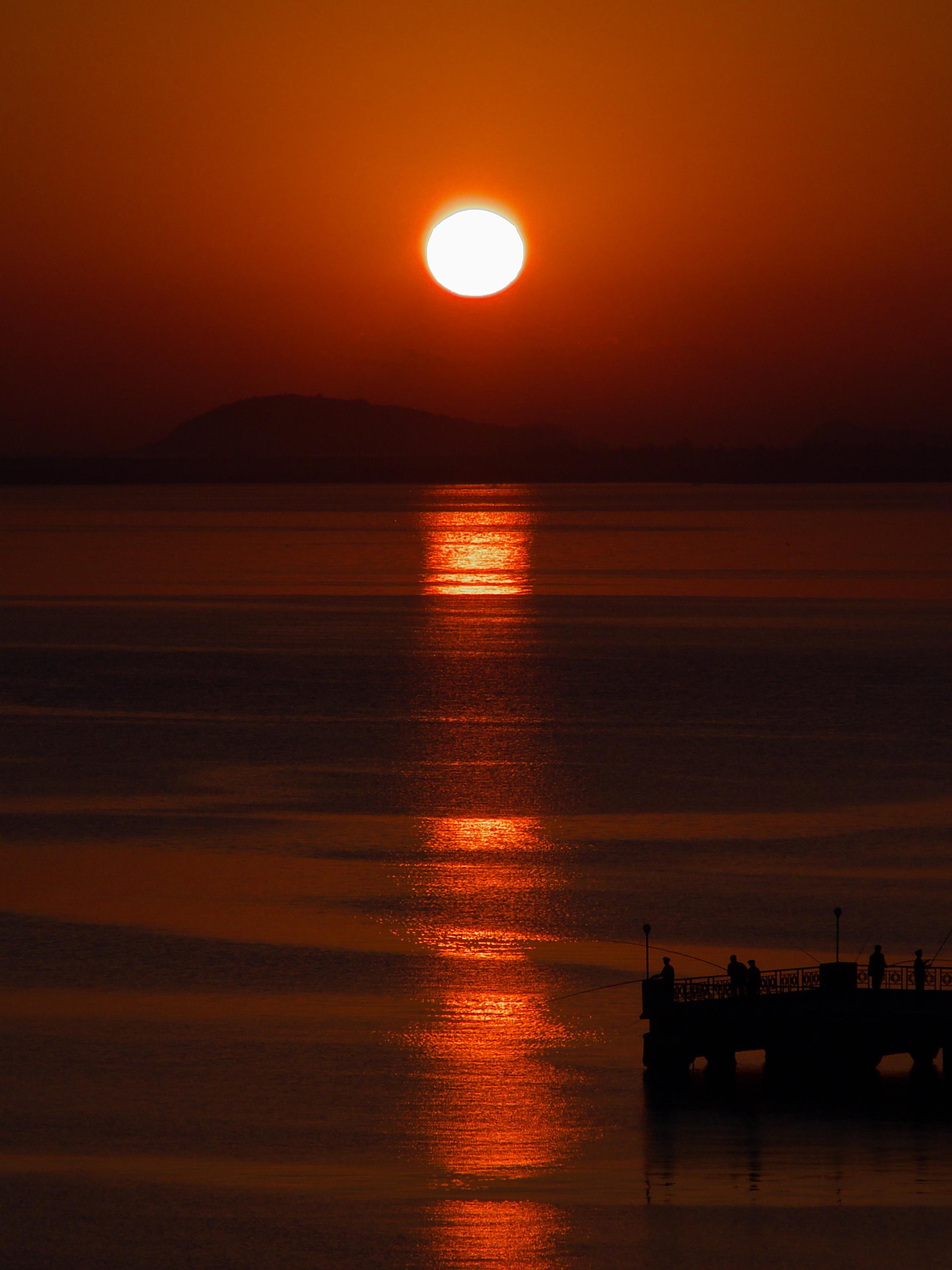 2245x2994 Mobile wallpaper: Fishermen, Sunrise, Sea, Sun, Silhouettes, Rise, Dark, 92227 download the picture for free