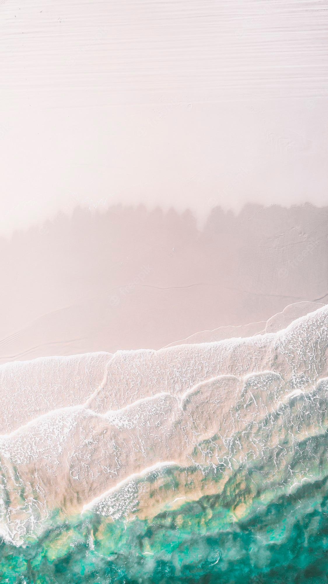 1125x2000 Free Photo. White sand beach mobile phone wallpaper drone shot