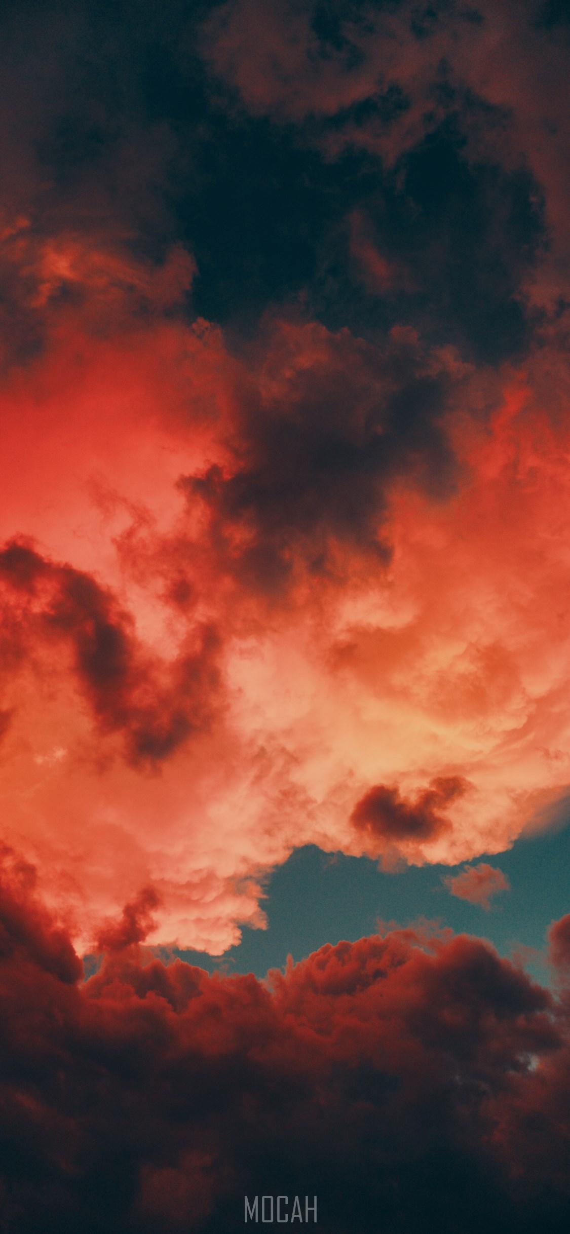 1125x2436 Cloud, Afterglow, Red, Daytime, Orange, Apple iPhone XS wallpaper HD free download, 1125x2436 Gallery HD Wallpaper
