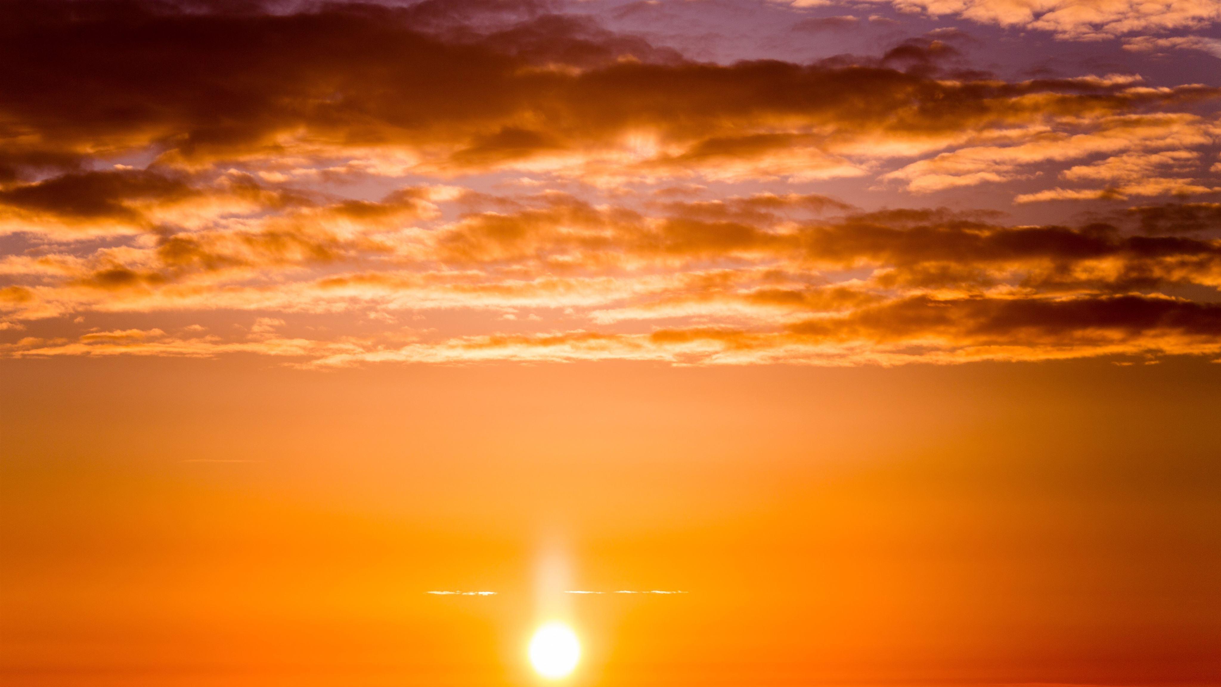 4096x2304 orange sky sunset 5k MacBook Air Wallpaper Download