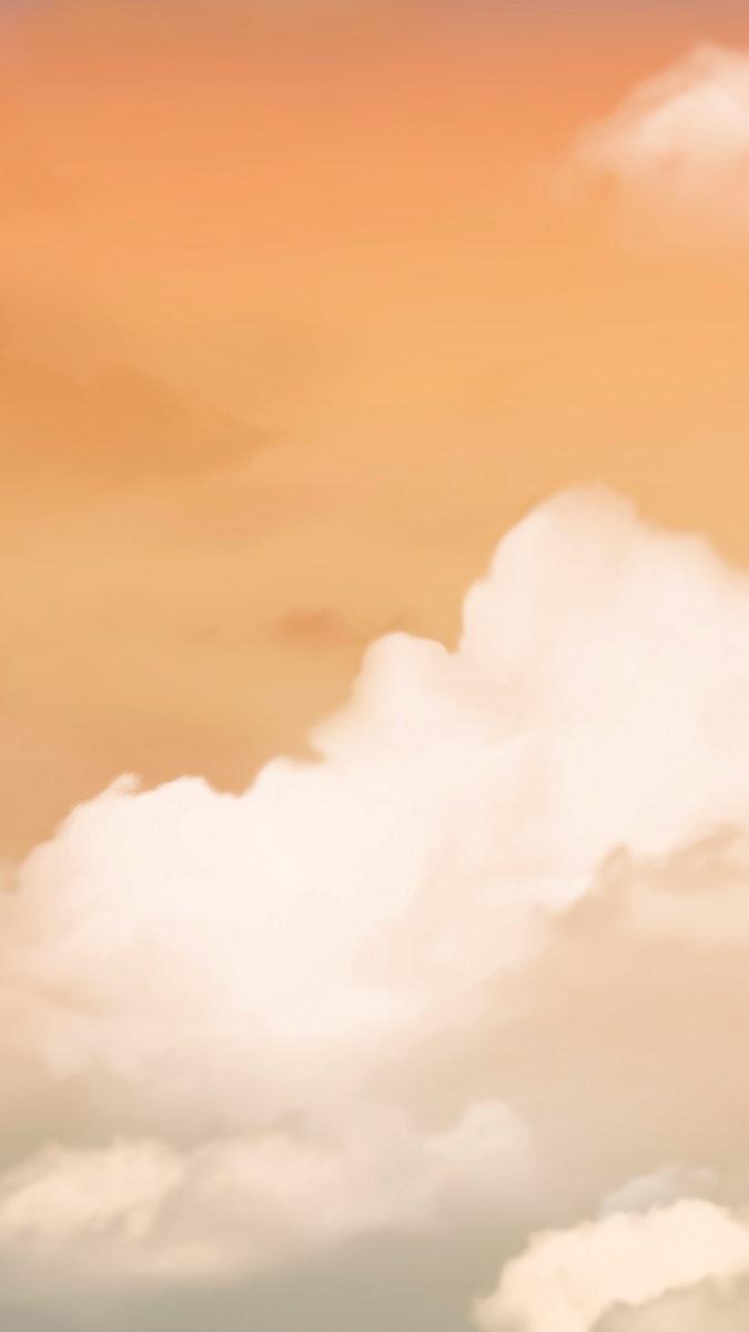675x1200 Orange sky with clouds wallpaper
