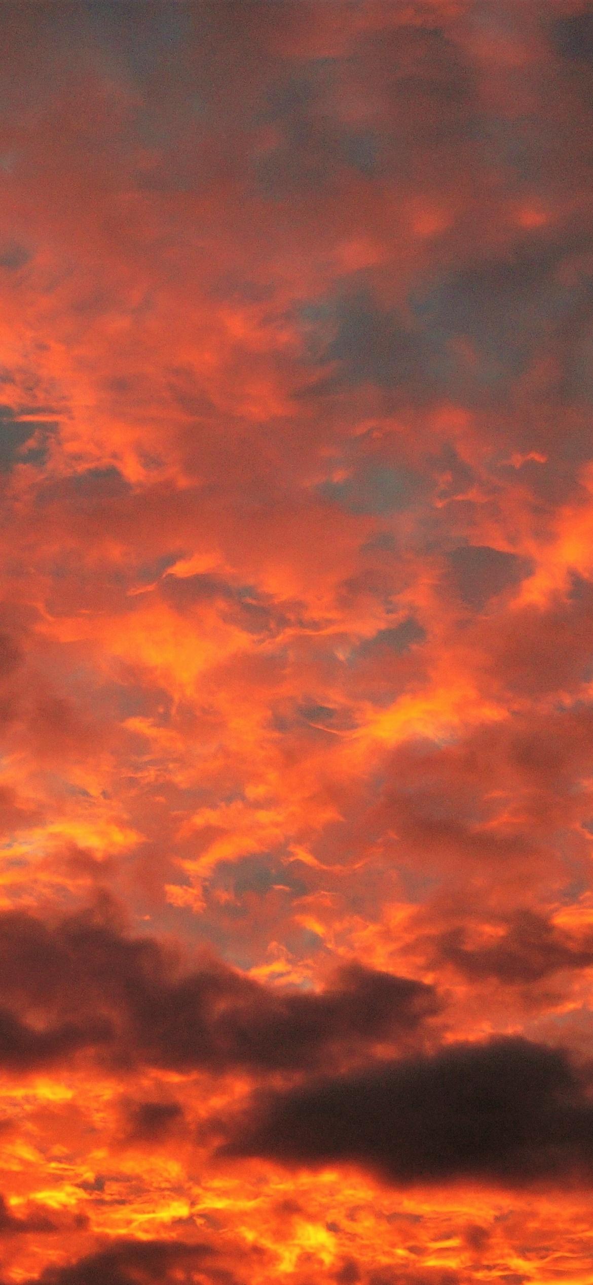 1170x2532 Wallpaper / Earth Sky Phone Wallpaper, Sunset, Cloud, Orange (Color), 1170x2532 free download