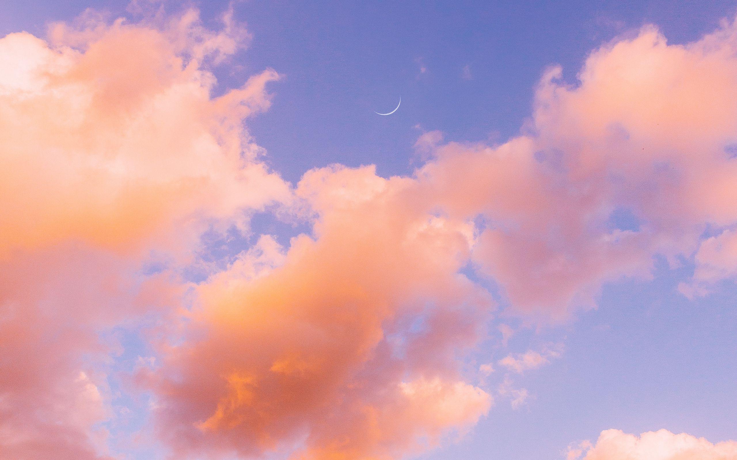 2560x1600 Download wallpaper 2560x1600 clouds, sky, porous, orange widescreen 16:10 HD background