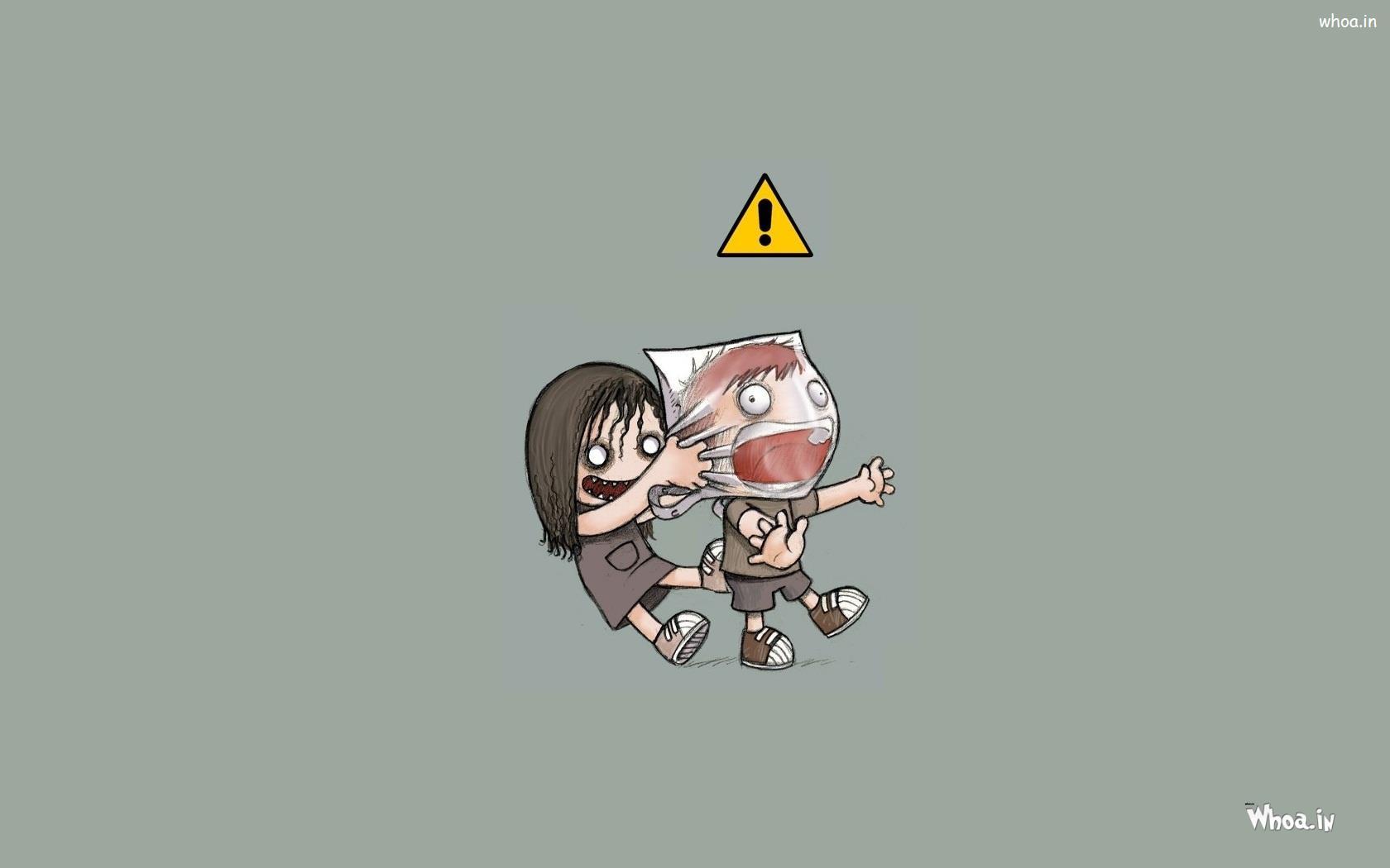 1680x1050 Pure Baby Evil Funny Cartoon HD Wallpaper