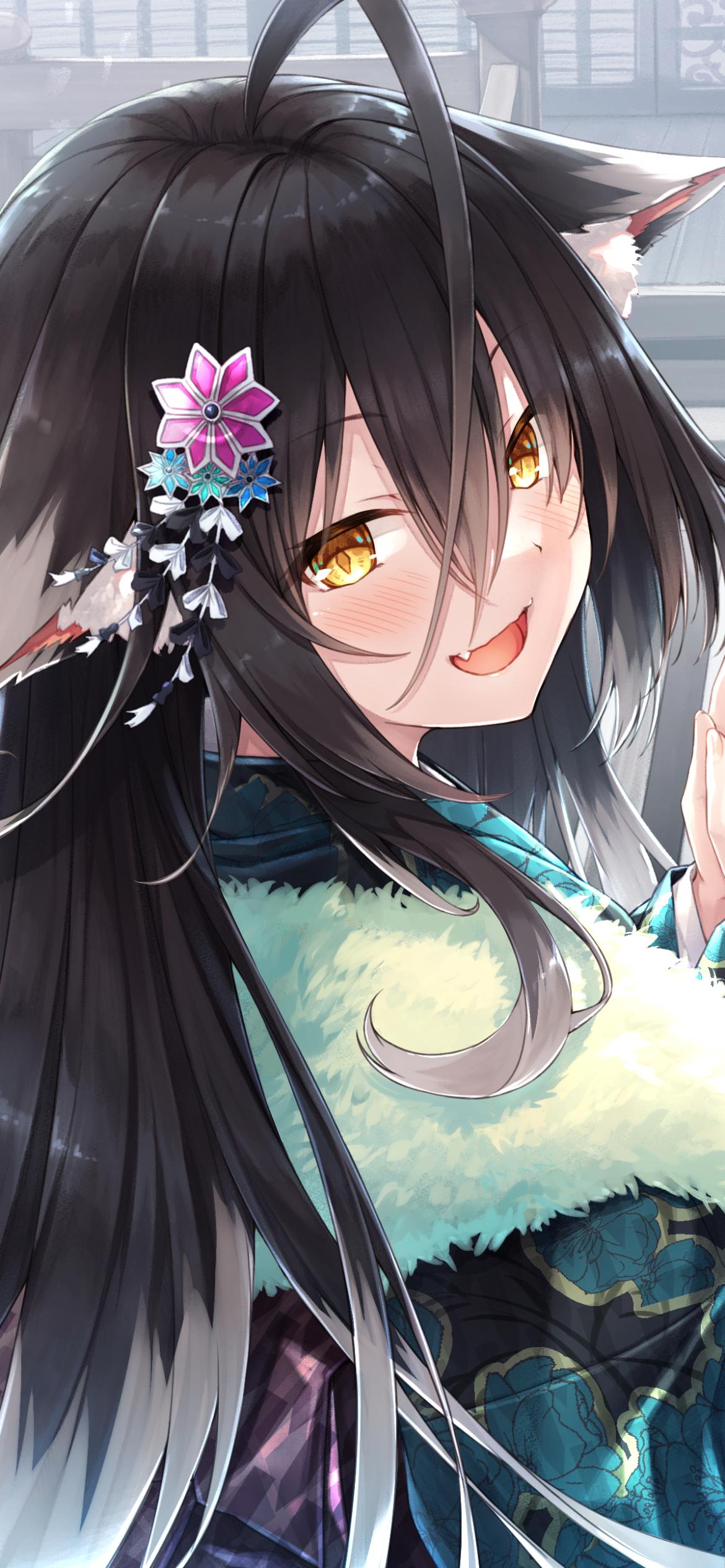 1170x2532 Anime Girl Phone Wallpaper by はすみ