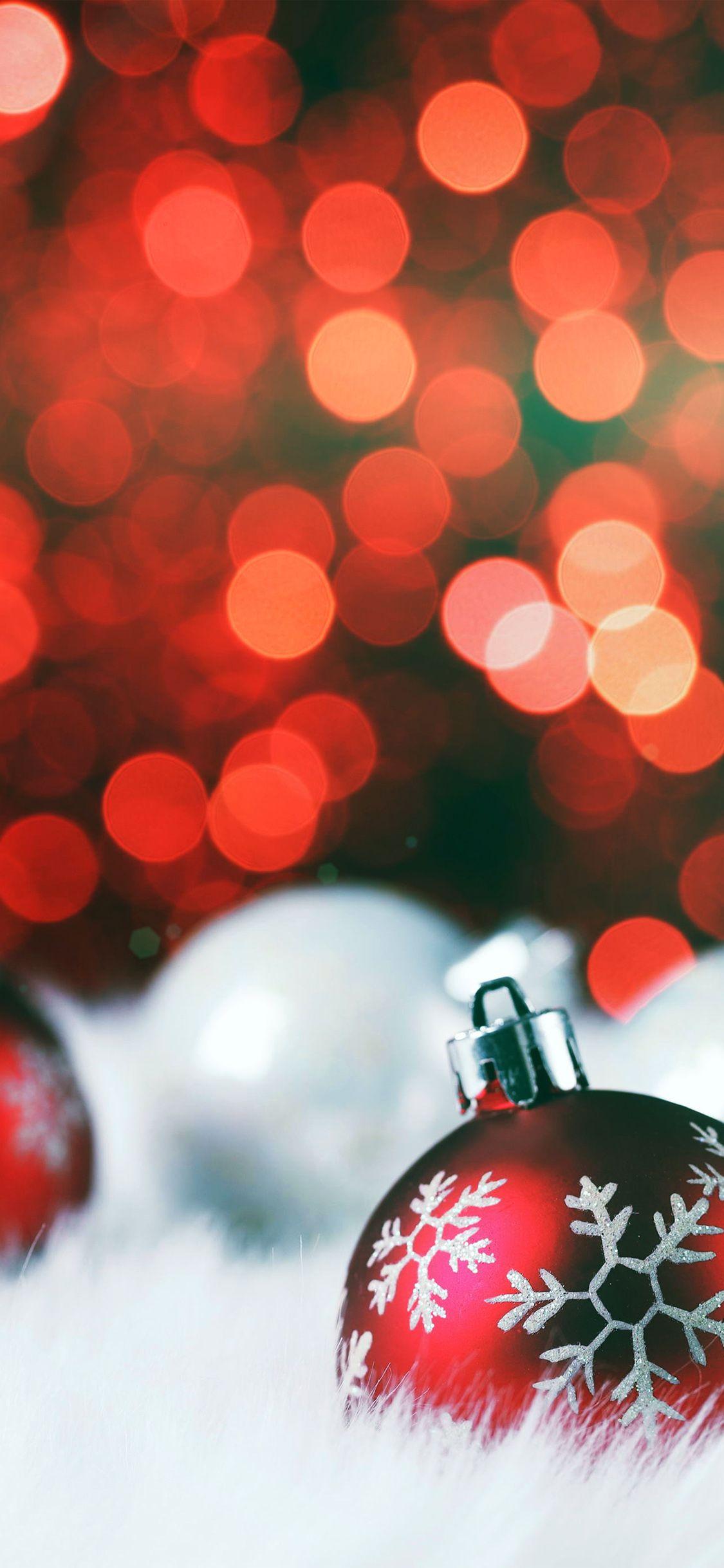 1125x2436 iPhone wallpaper. christmas bokeh holiday