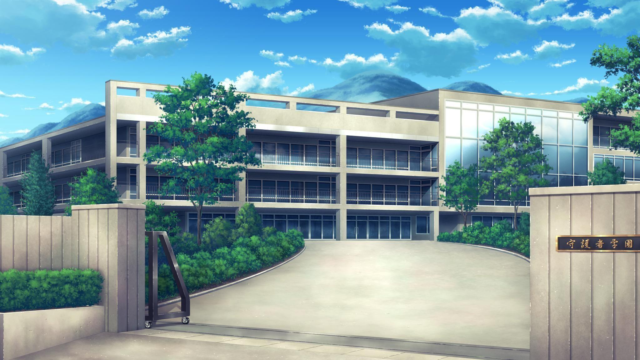 Anime School Building Wallpapers - Top Free Anime School Building  Backgrounds - WallpaperAccess
