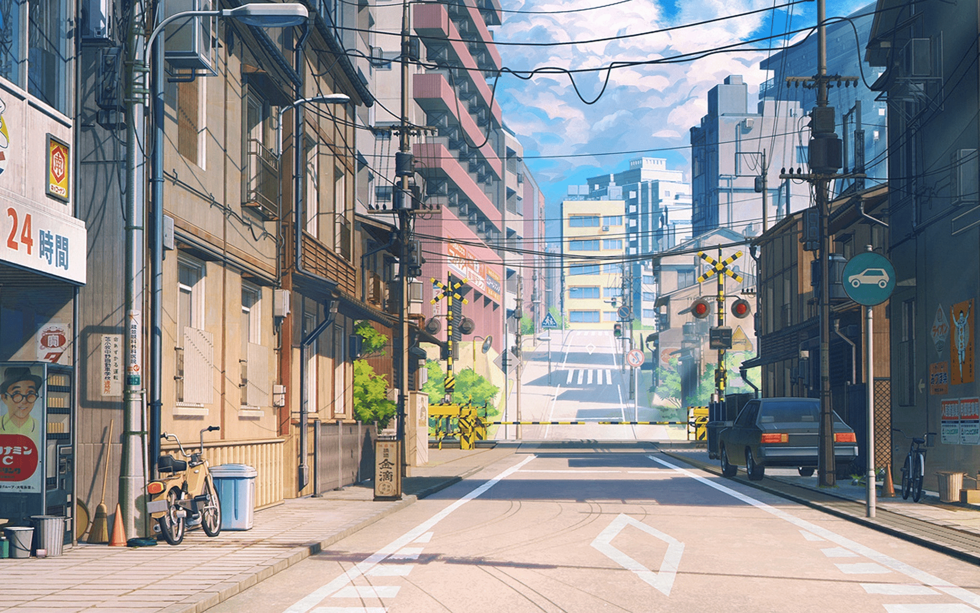 1920x1200 Anime City HD Wallpaper and Background